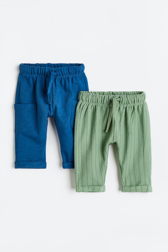 2-pack sweatpants - Blue/Green/Brown/Blue/Beige/Black/Beige/Striped