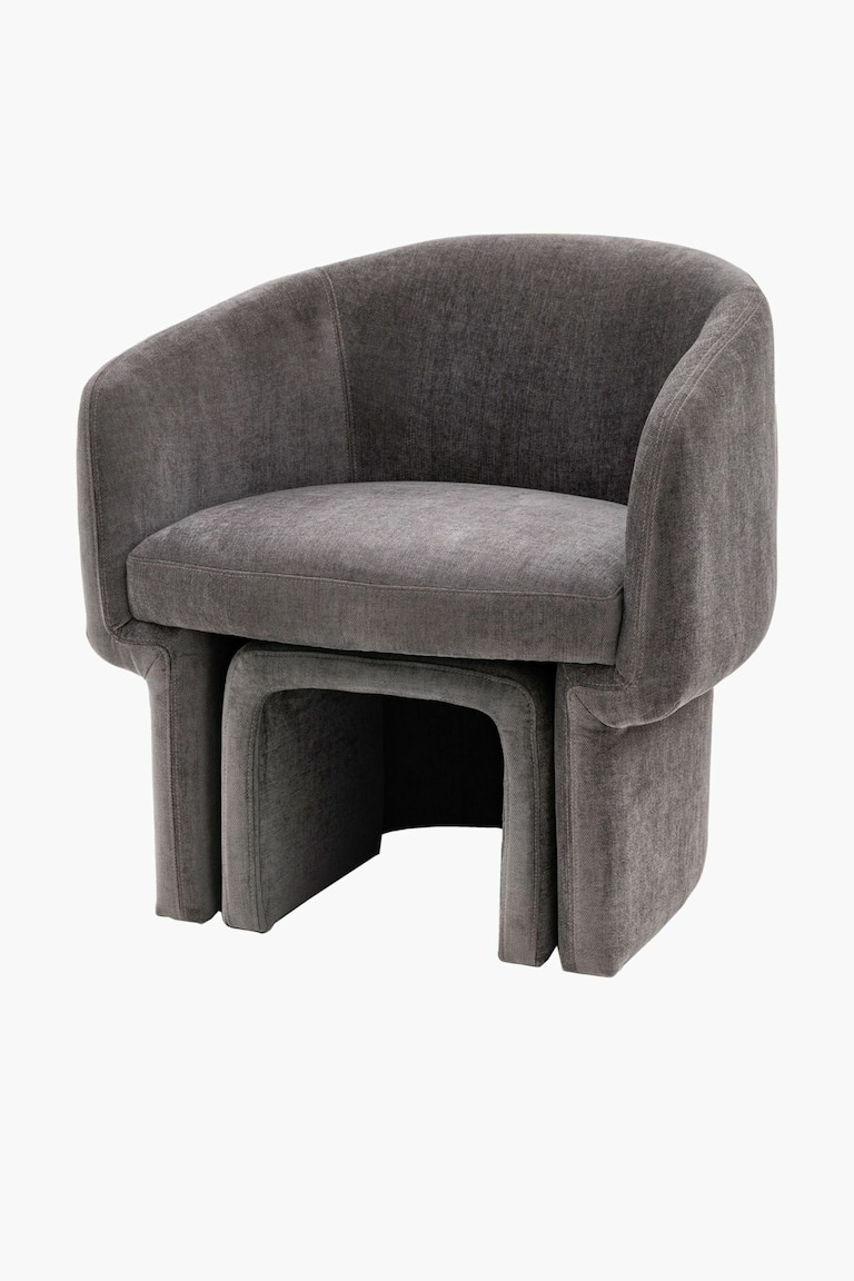 Armchair With Footstool Anthracite Gallery Direct Home All