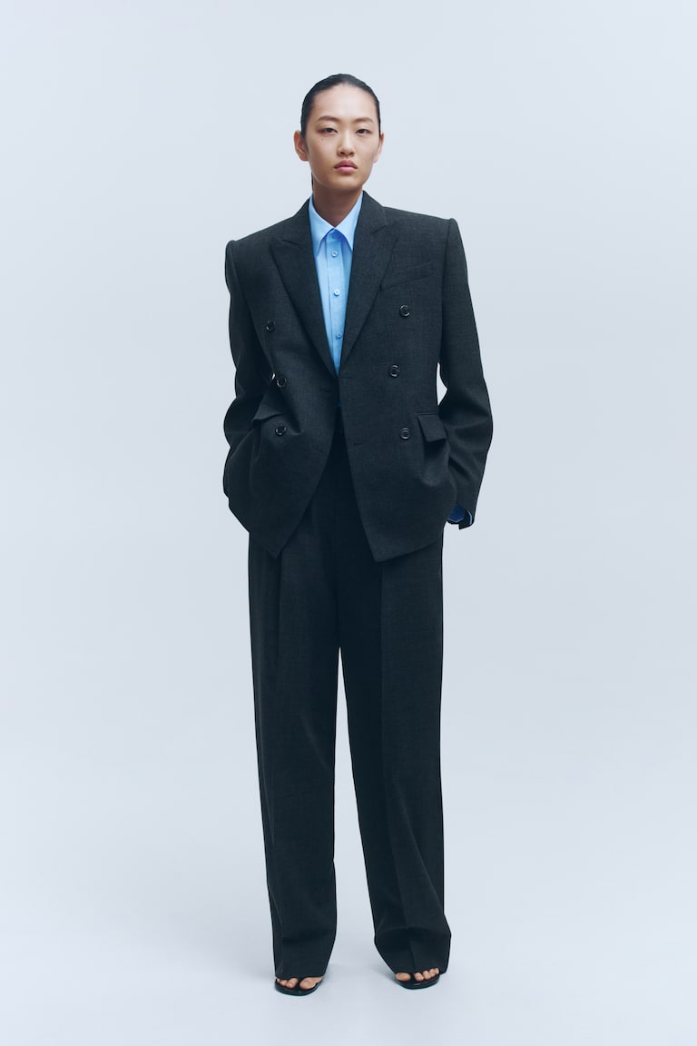 Tailored wool trousers