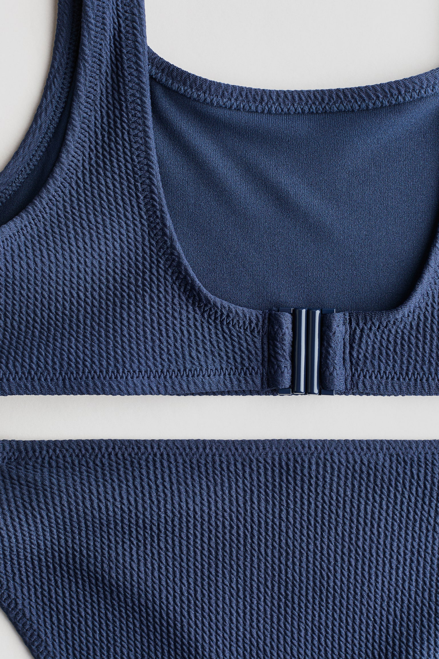 Textured bikini - Navy blue/Black/Light dusty blue/Light pink - 2