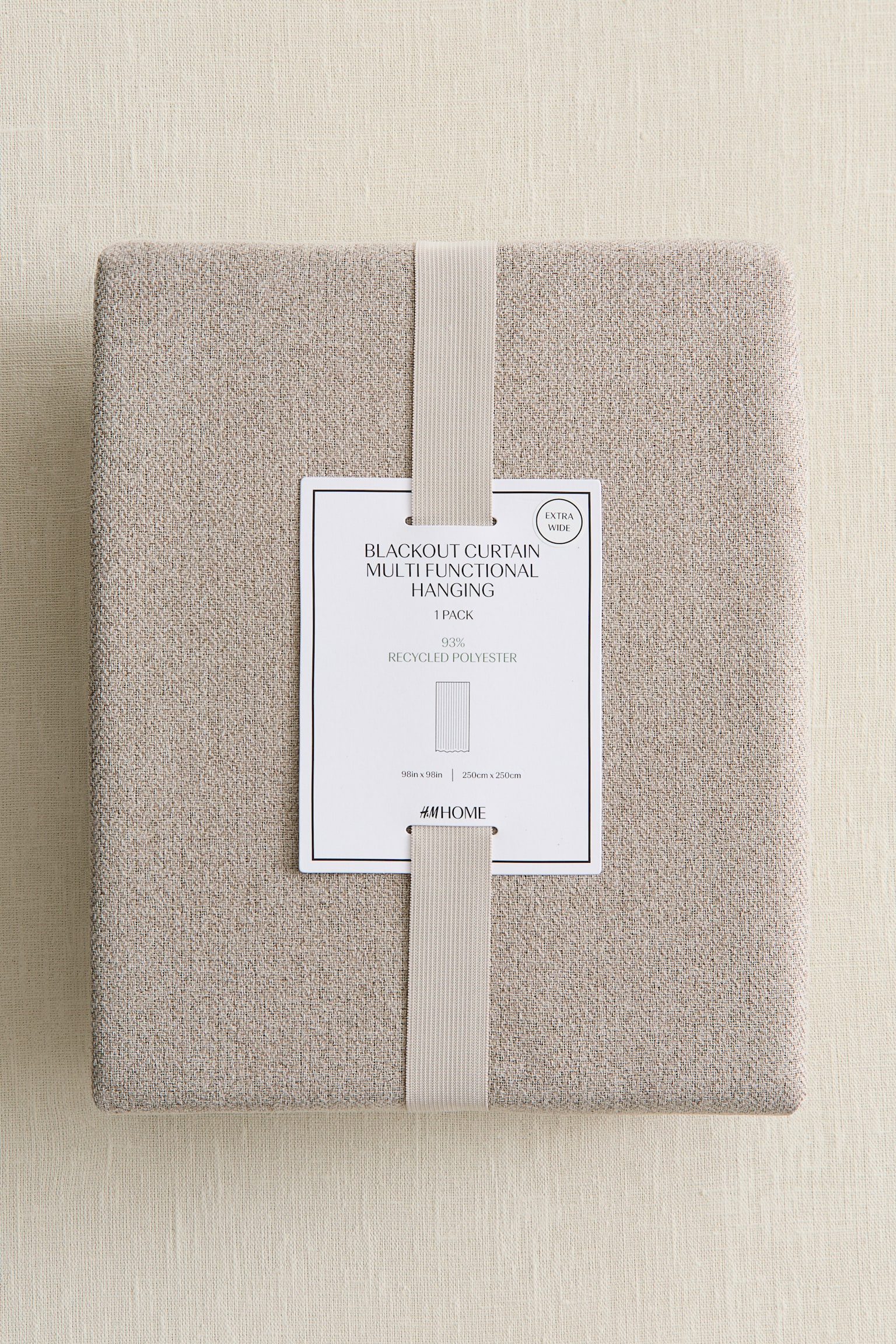 Tenda oscurante ampia a spina di pesce 1 pezzo - Beige mélange/Verde kaki - 6