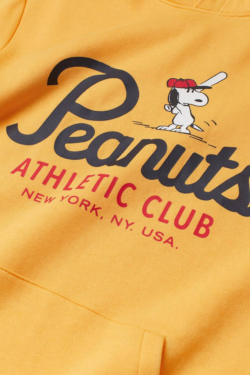 Printed hoodie Long sleeve Regular length Yellow/Snoopy Men H