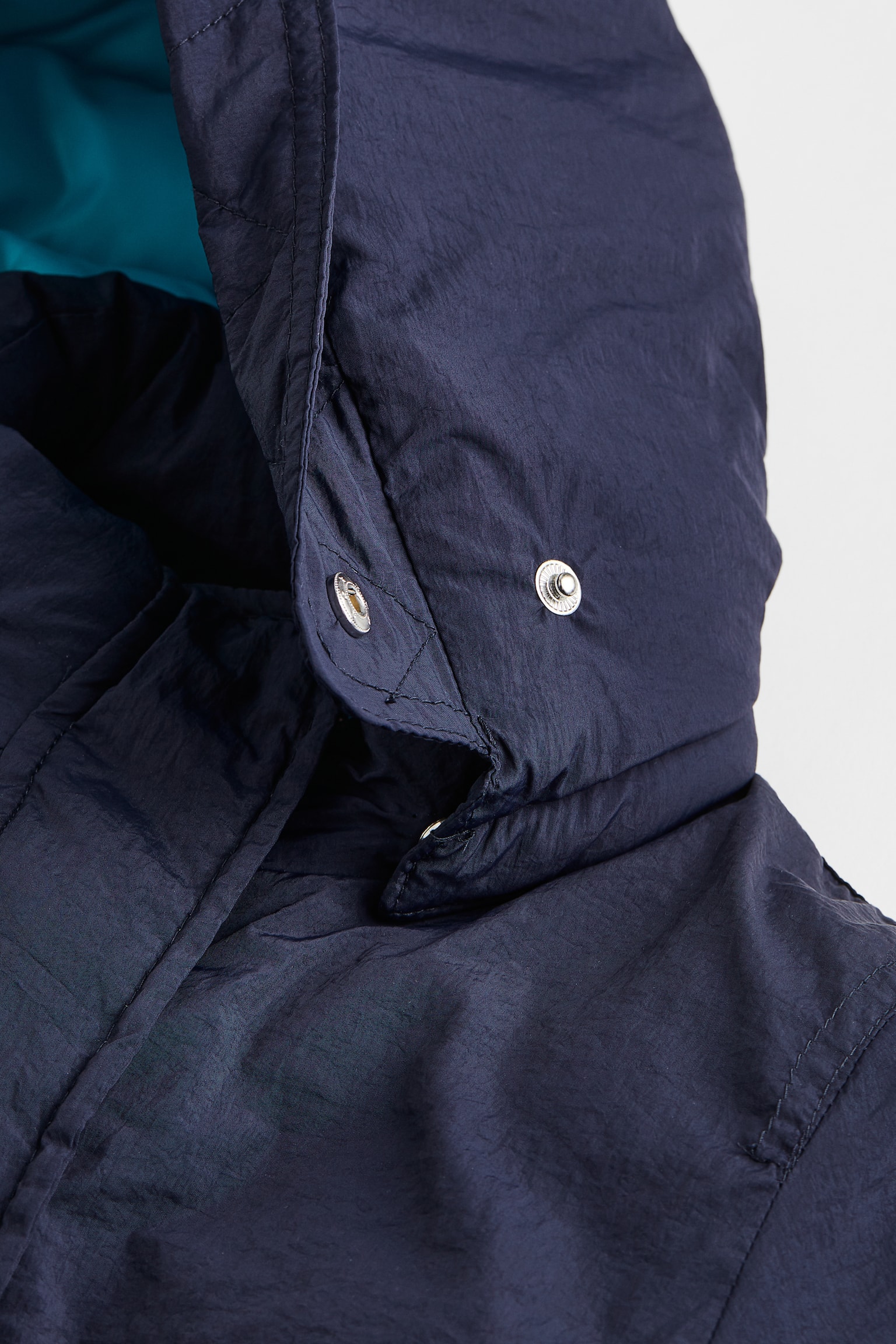 Padded nylon parka - Navy blue - 2