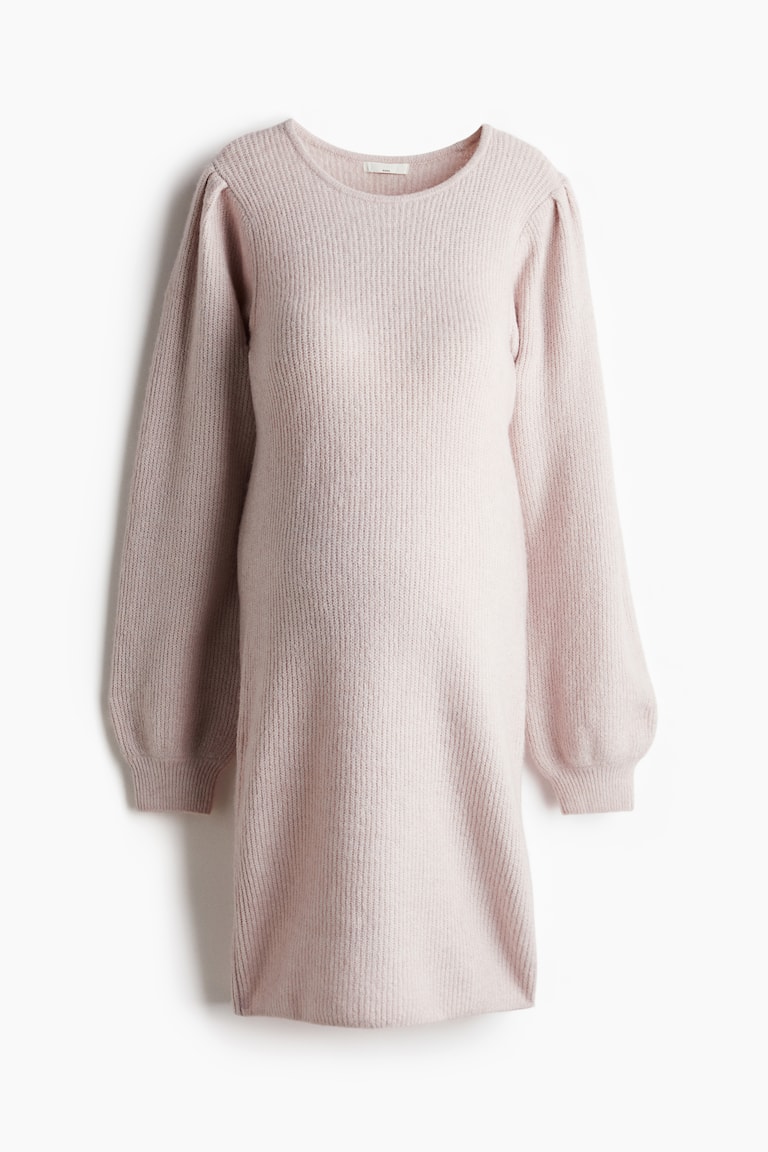 fitted lace wedding dress Ribbed Long Sleeve Baby Dress - Rose