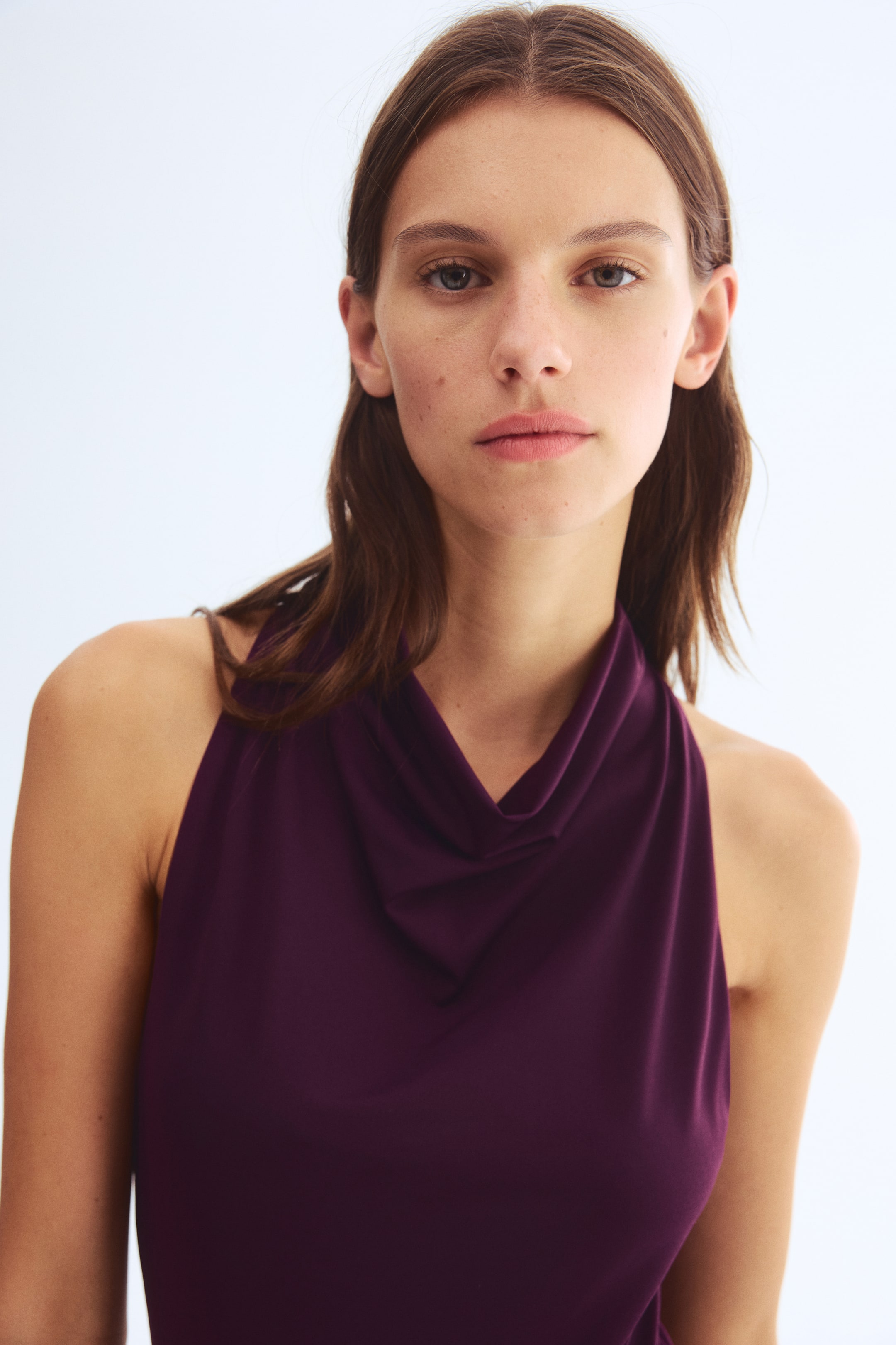 View larger image: Cowl-neck body - Plum purple - Ladies | H&M US 1