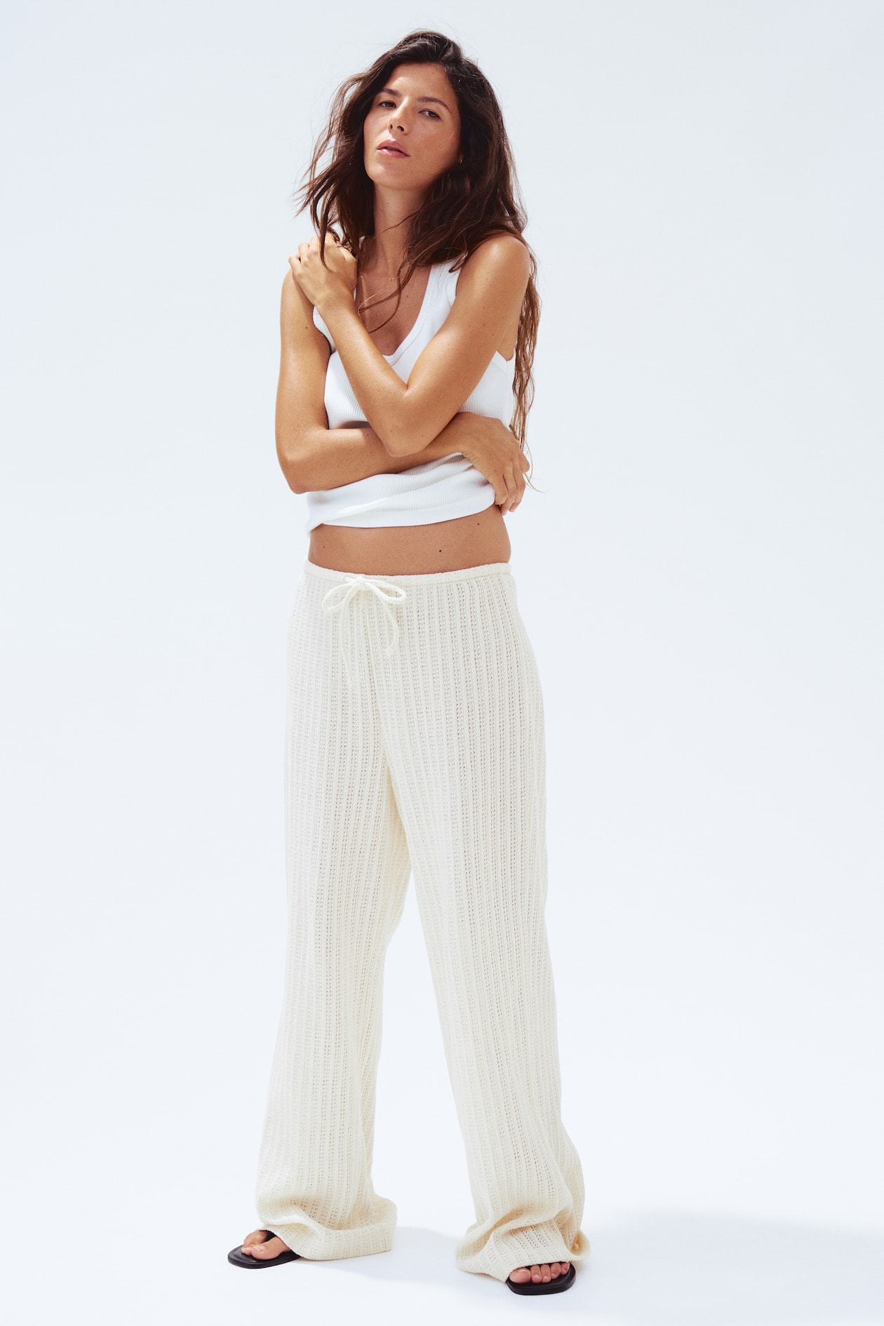 Textured-Knit Pants
