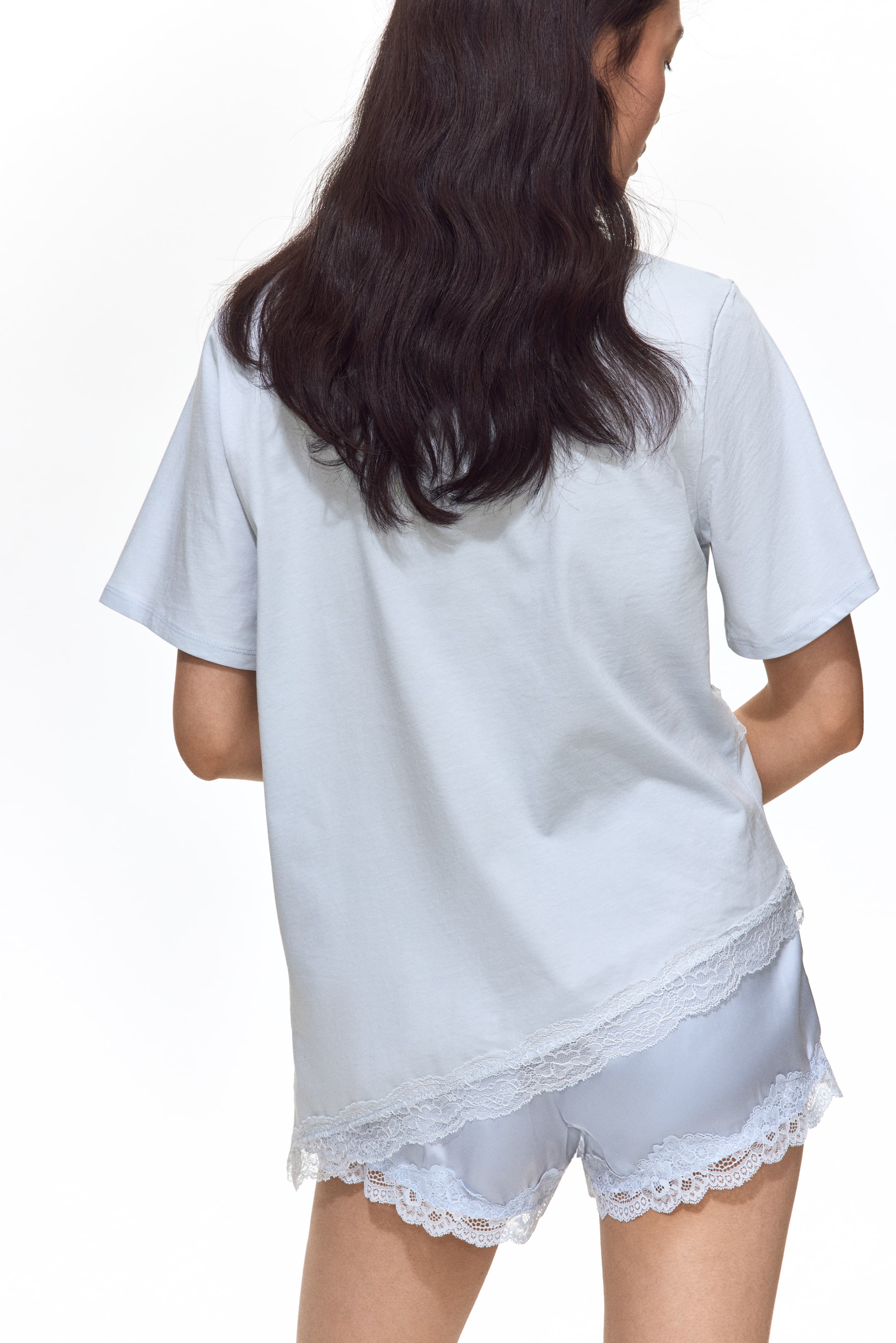 T-shirt avec dentelle