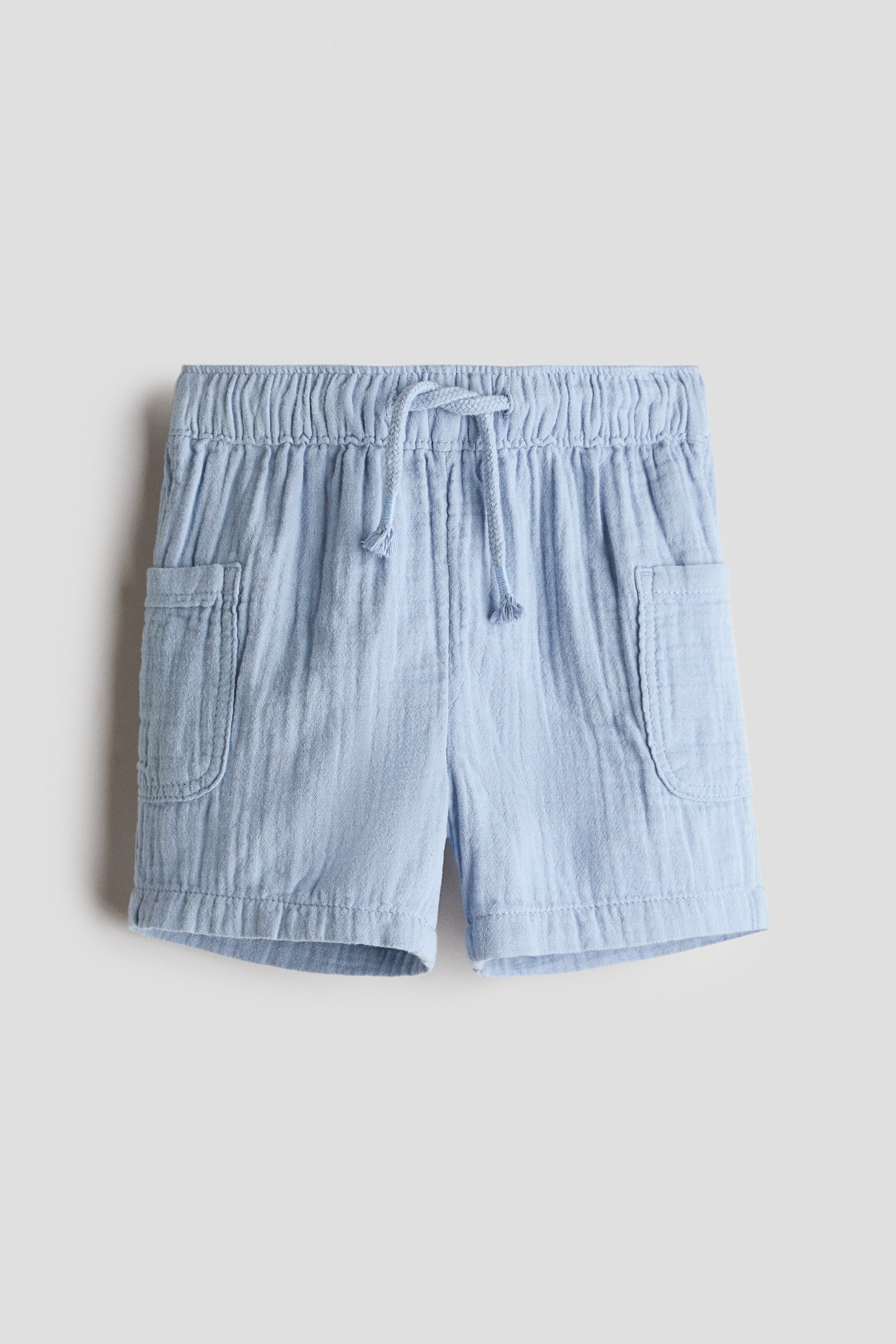 View larger image: Cotton muslin shorts - Light blue - Kids | H&M IN 1