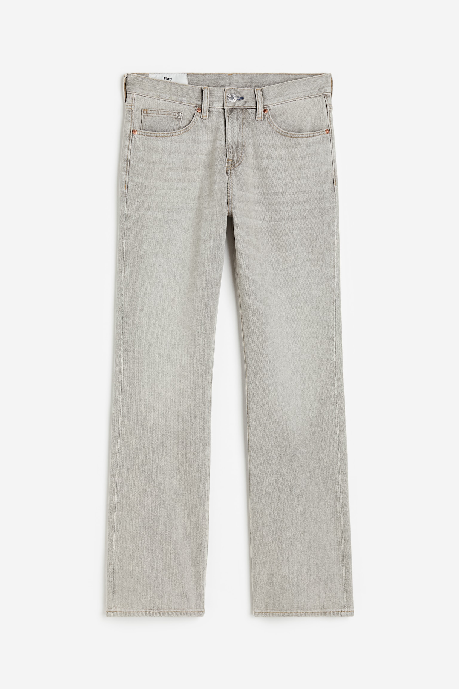 Flared Slim Jeans - Light denim grey/Light denim blue - 1