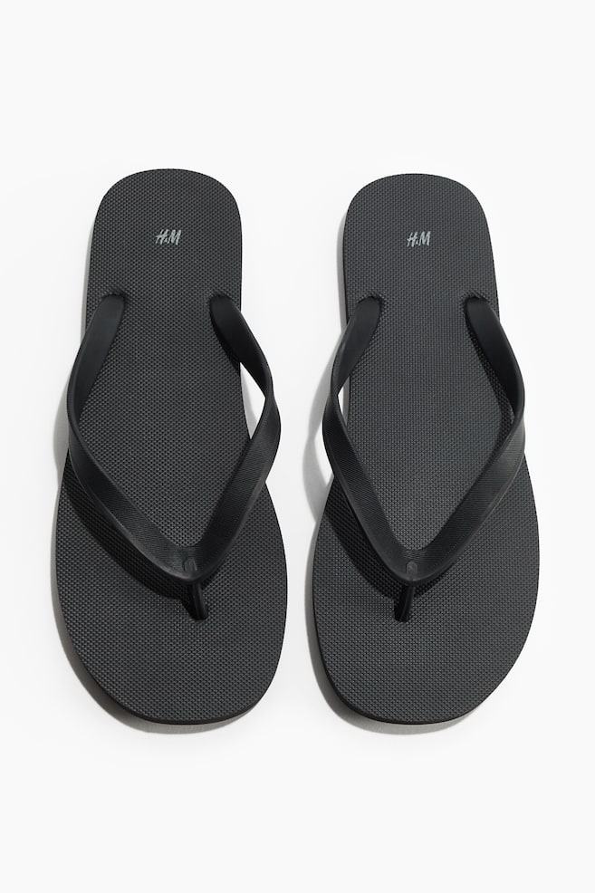 Rubber Flip-Flops - Black/Blue/White - 1