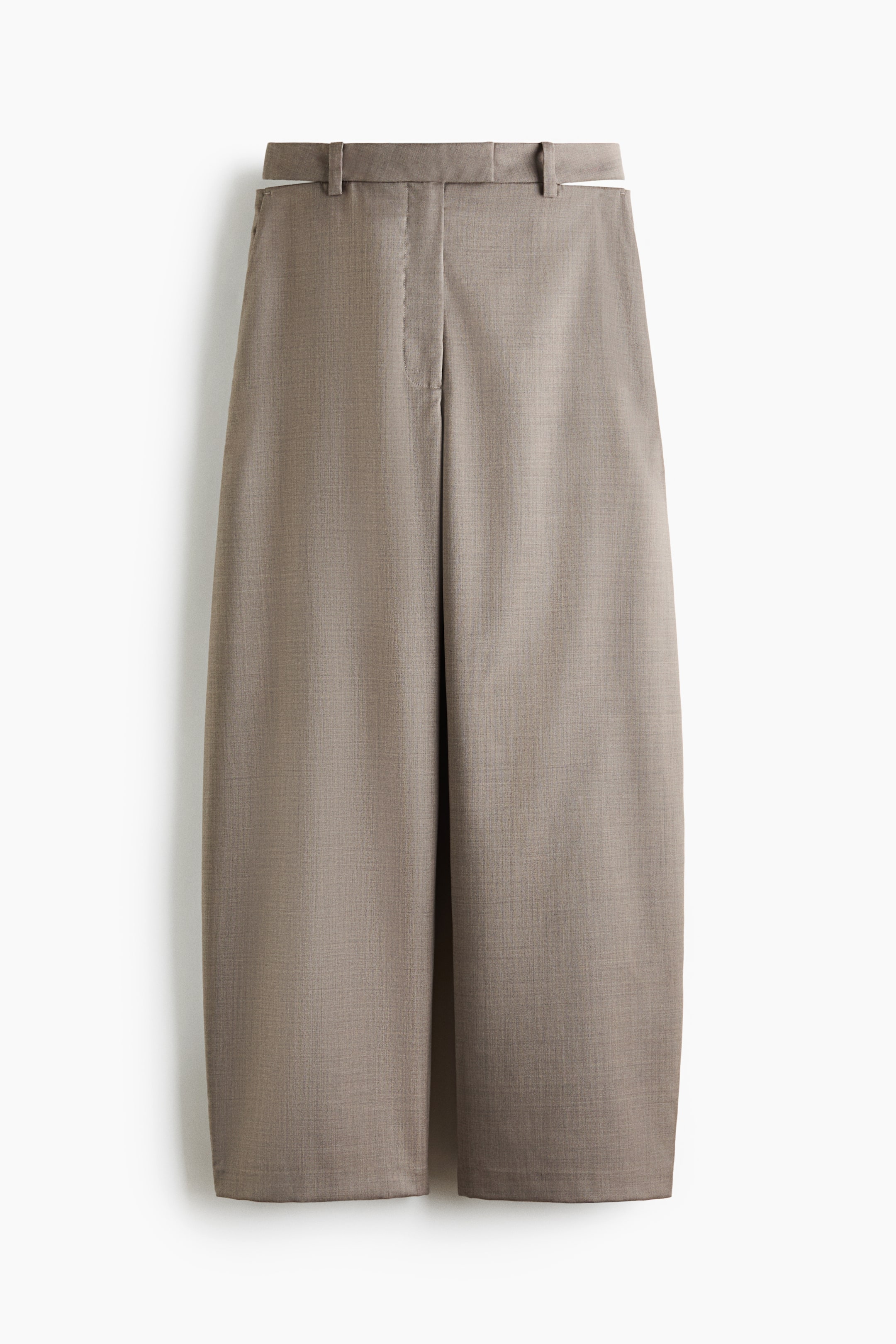 Wool-Blend Cutout Pants