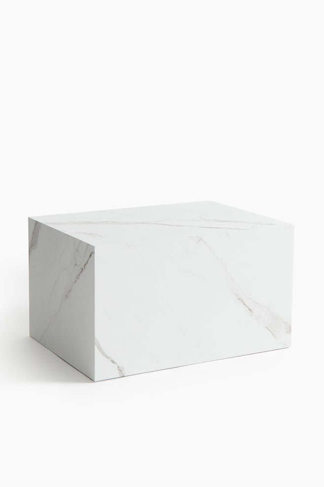 Cube-Shaped Coffee Table - White - 1