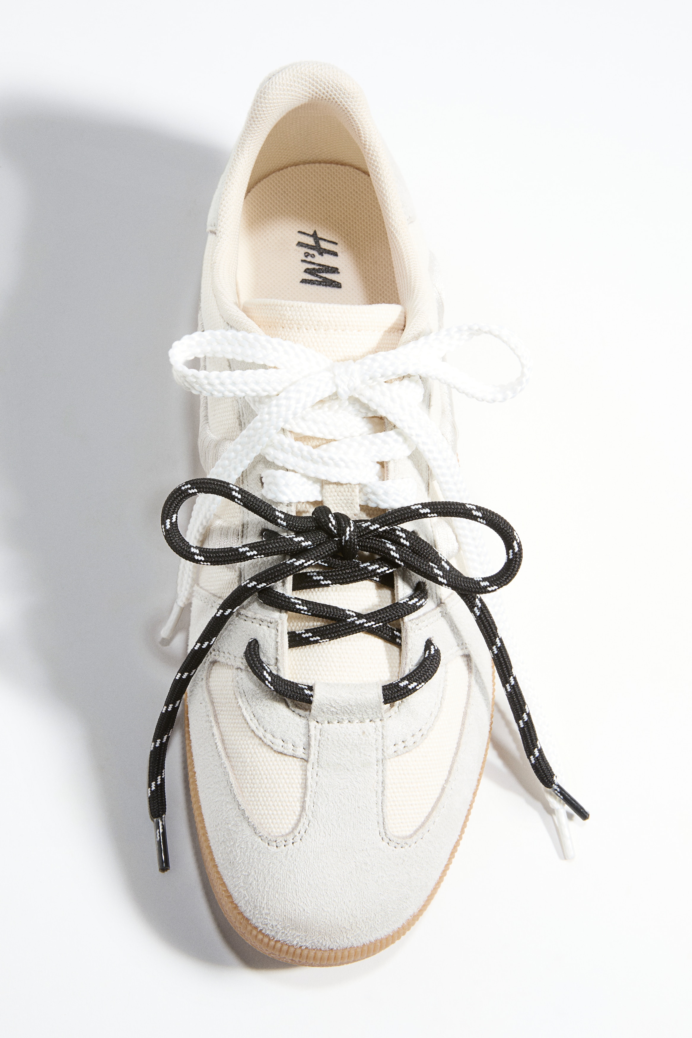 Lot de 2 paires de lacets - Noir/blanc/Vert/blanc