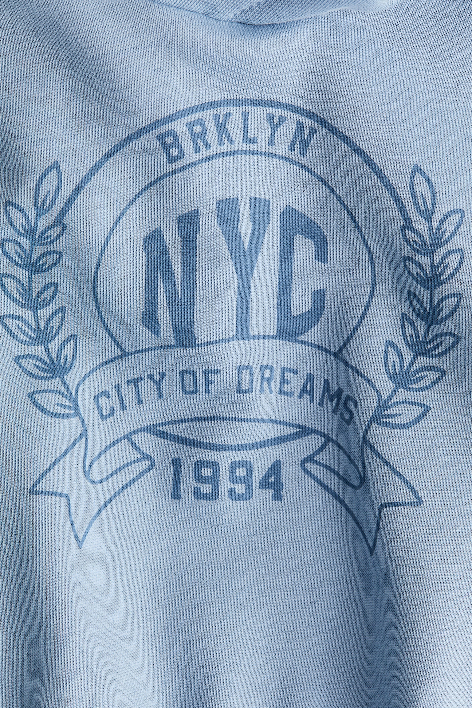 Print-motif hoodie - Light blue/NYC/Dark grey/BRKLYN - 2