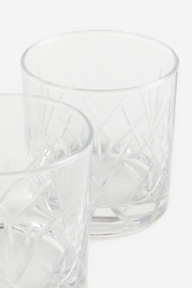 Lot de 2 verres à eau - Verre transparent - 2