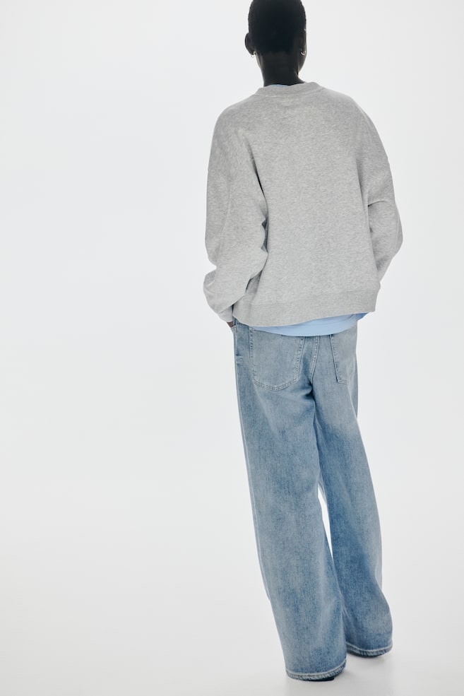 Oversized Sweatshirt-Light gray/New York - 3