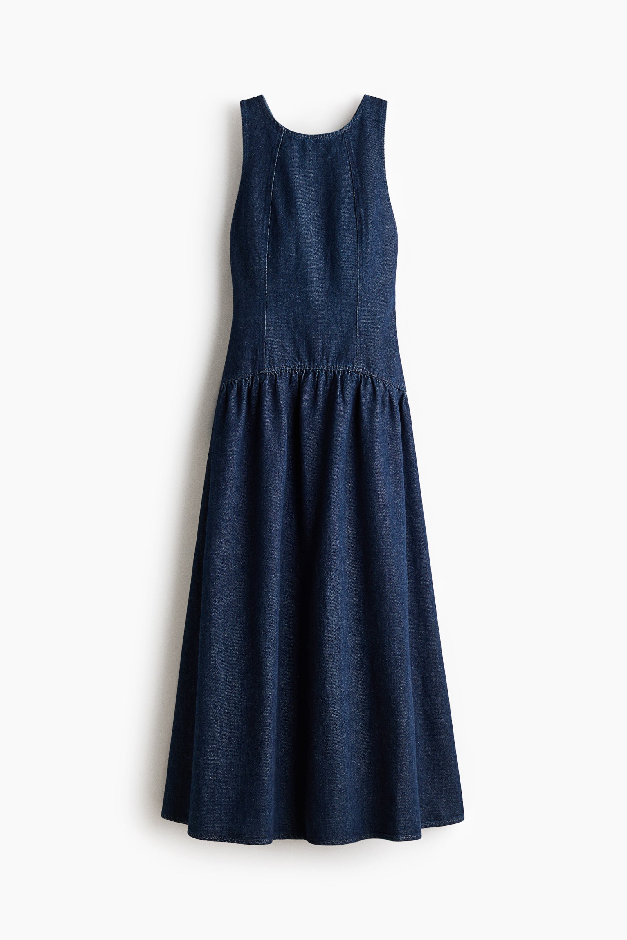 Denim Dress with Flared Skirt