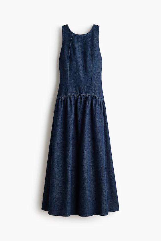 Женские платья H&M Denim Dress with Flared Skirt