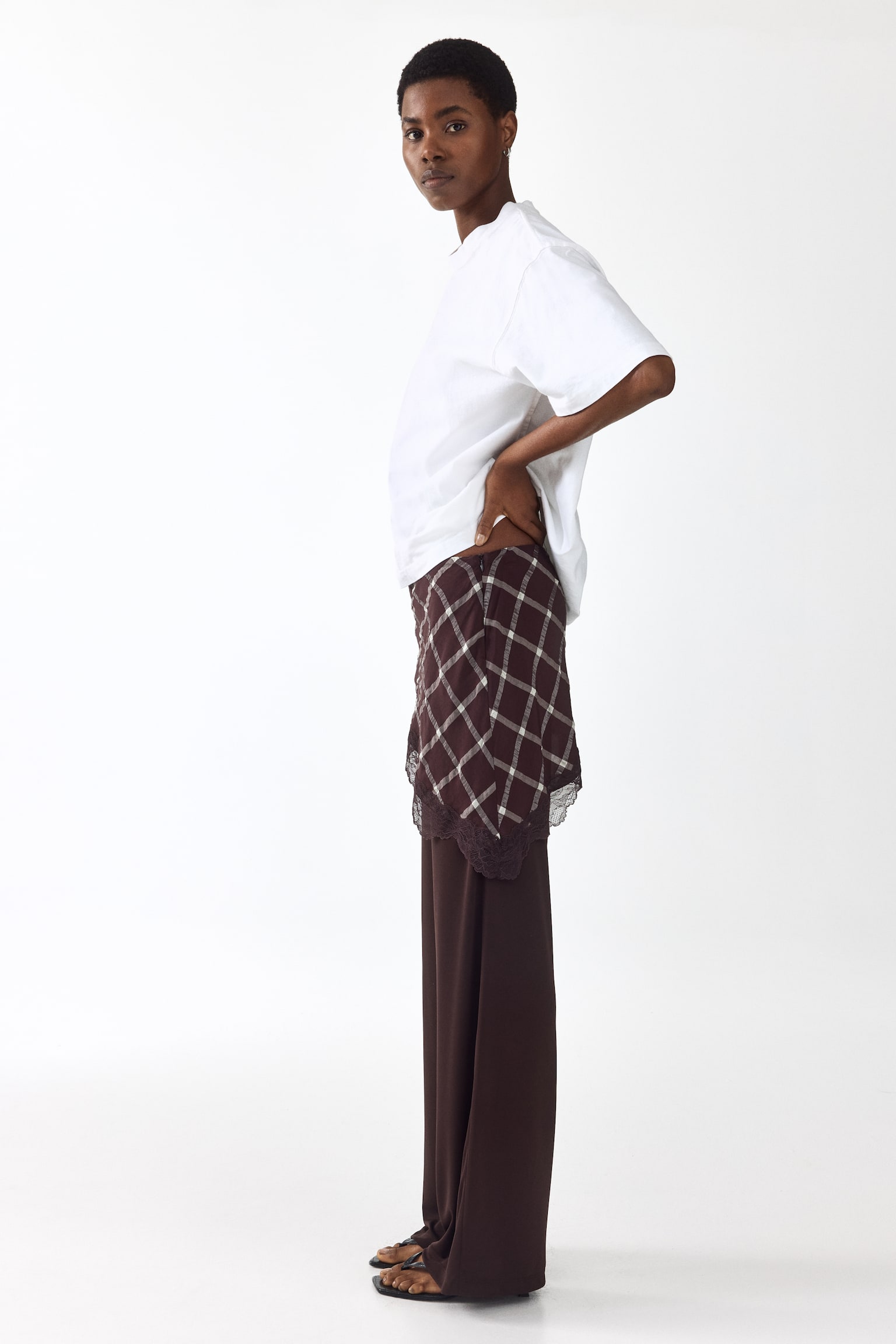 Skirt-layered trousers - 4