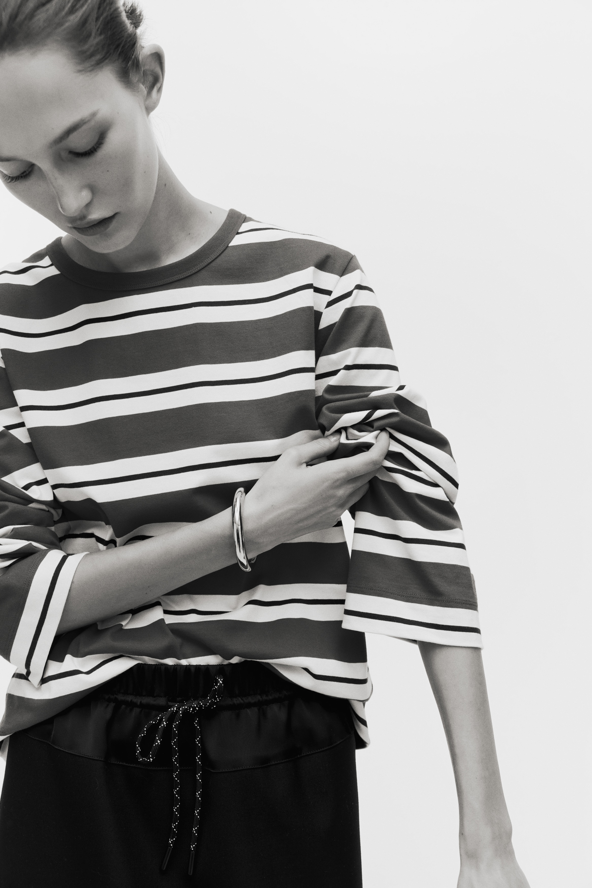 Μακρυμάνικη βαμβακερή μπλούζα - Κόκκινο/ριγέ/Λευκό/ναυτικό μπλε/ριγέ