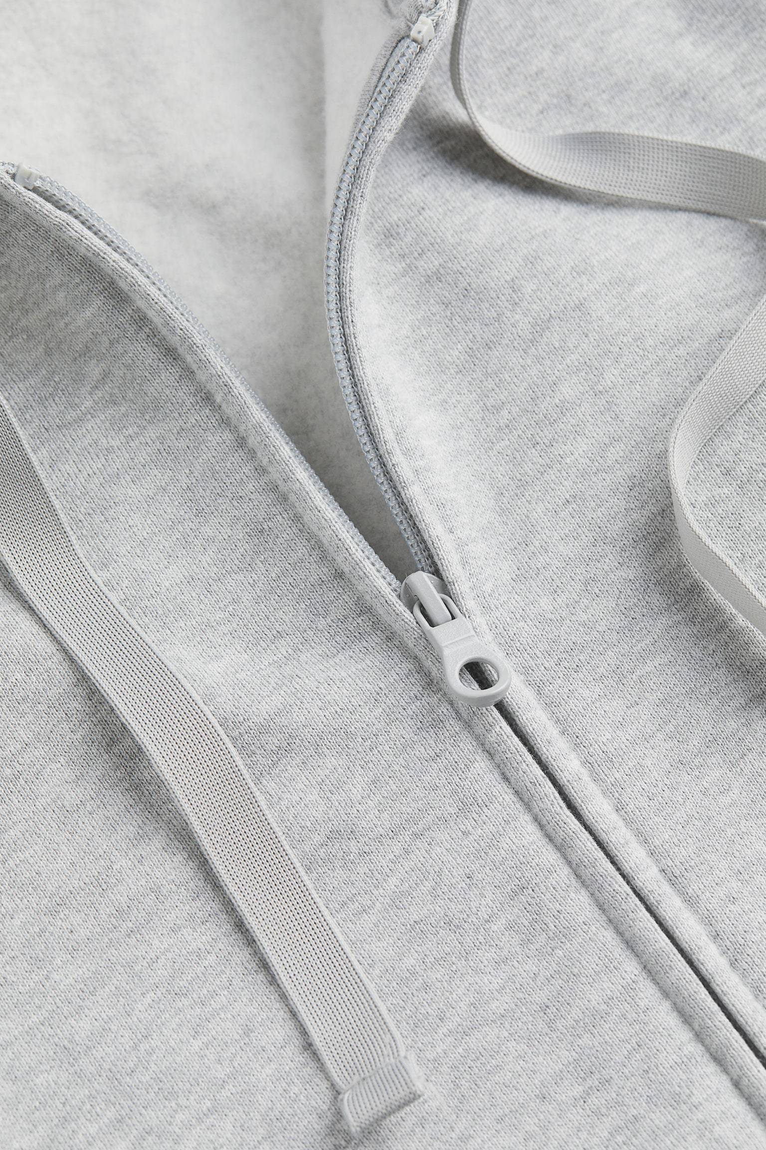 Zip Up Hoodie - Light grey marle - 2