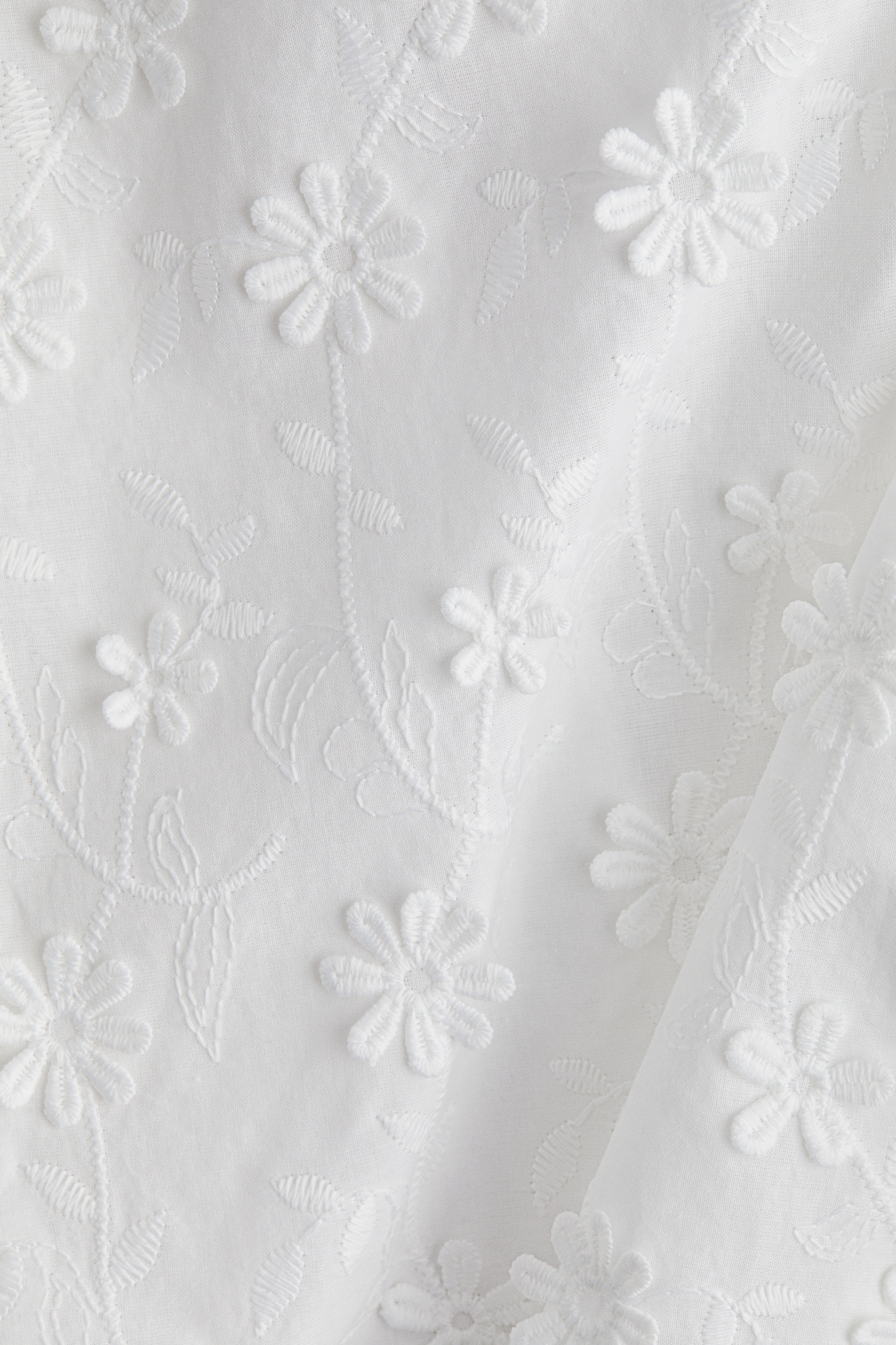 Appliquéd cotton blouse
