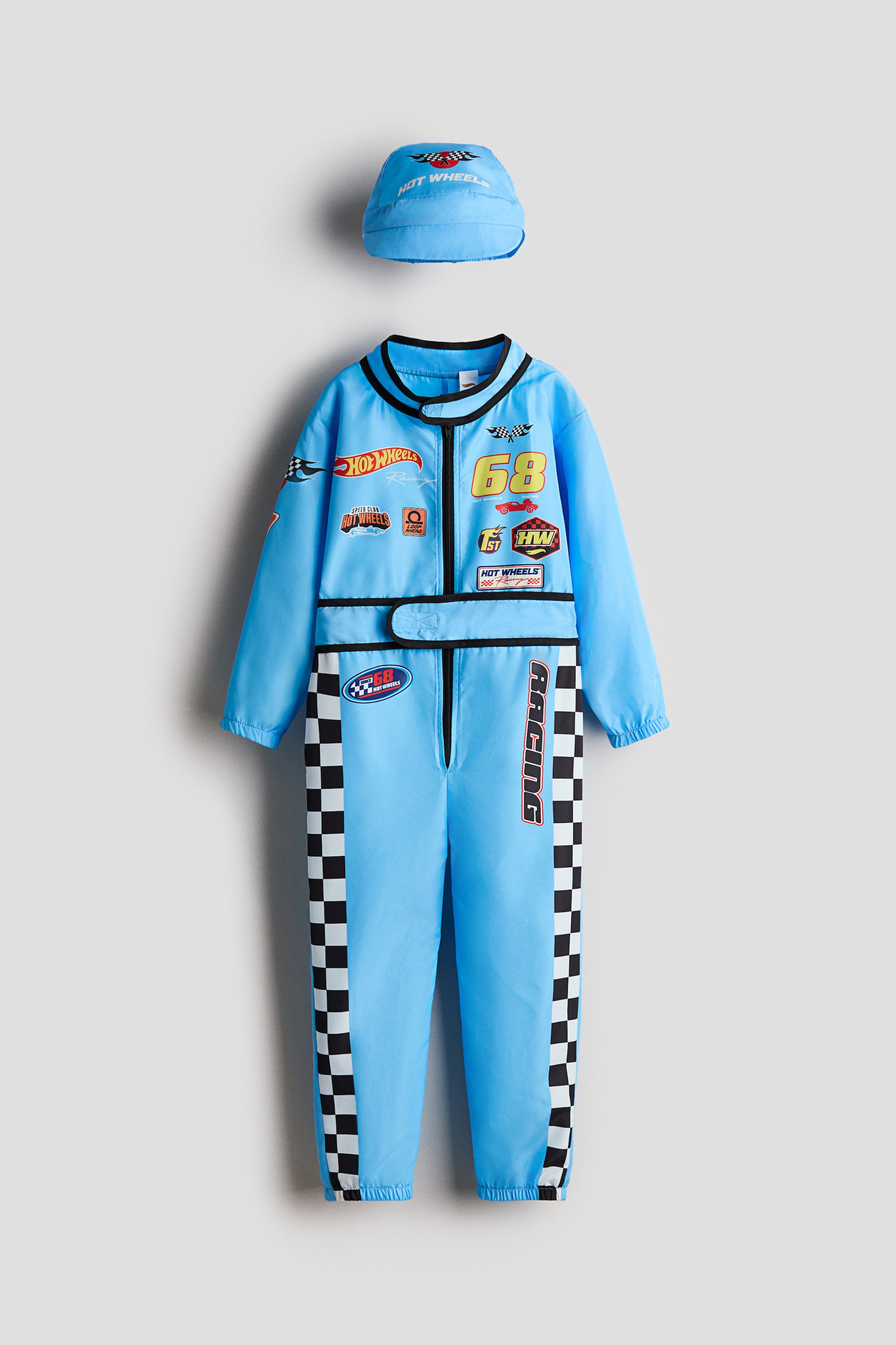 הצגת תמונה גדולה יותר: סט 2 חלקים לתחפושת נהג מירוצים - כחול/הוט ווילס - Kids | H&M IL 1