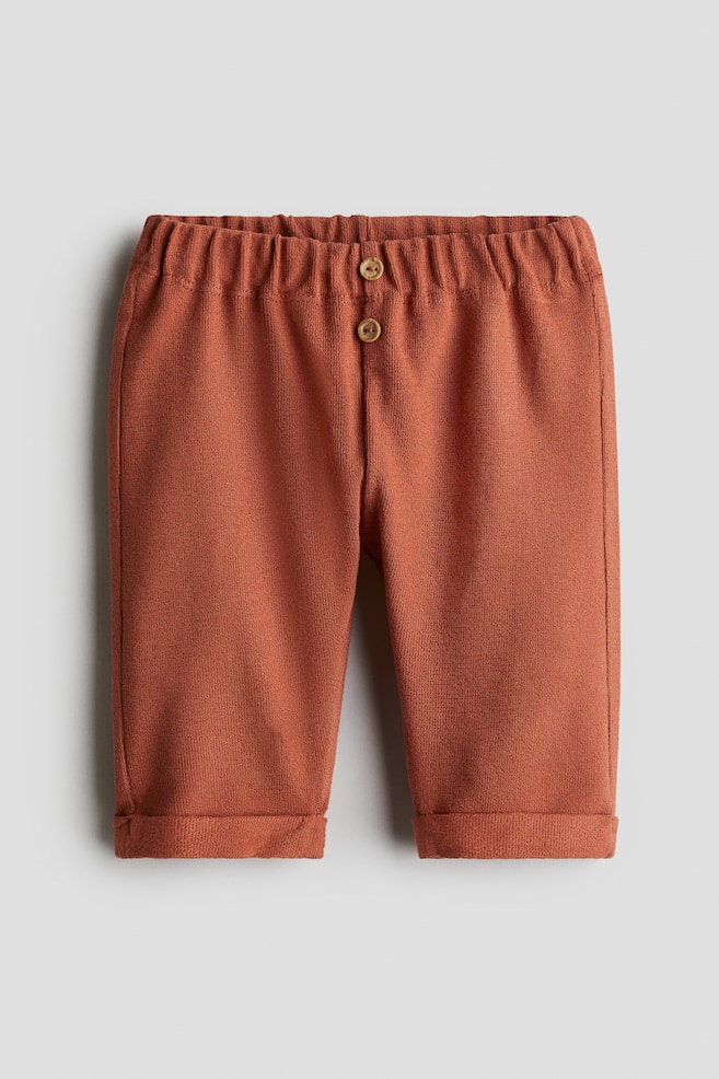 Button-front trousers - Rust red - 1