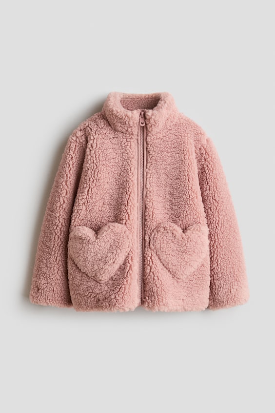 Детские куртки H&M Heart-Pocket Teddy Fleece Jacket