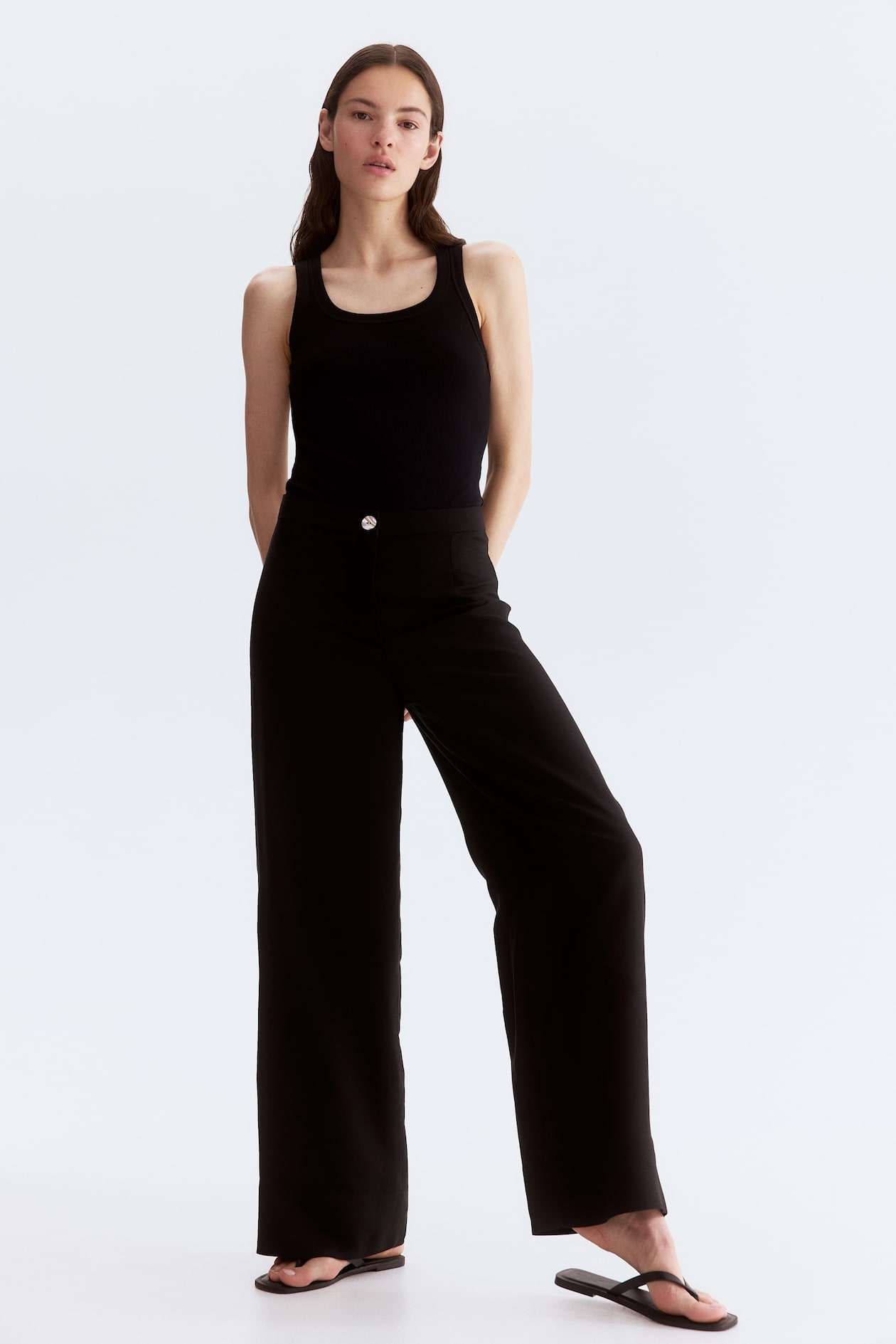 Linen-Blend Pants