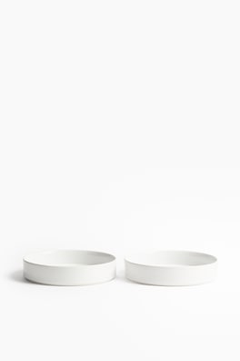 2-pack djup tallrik i stengods