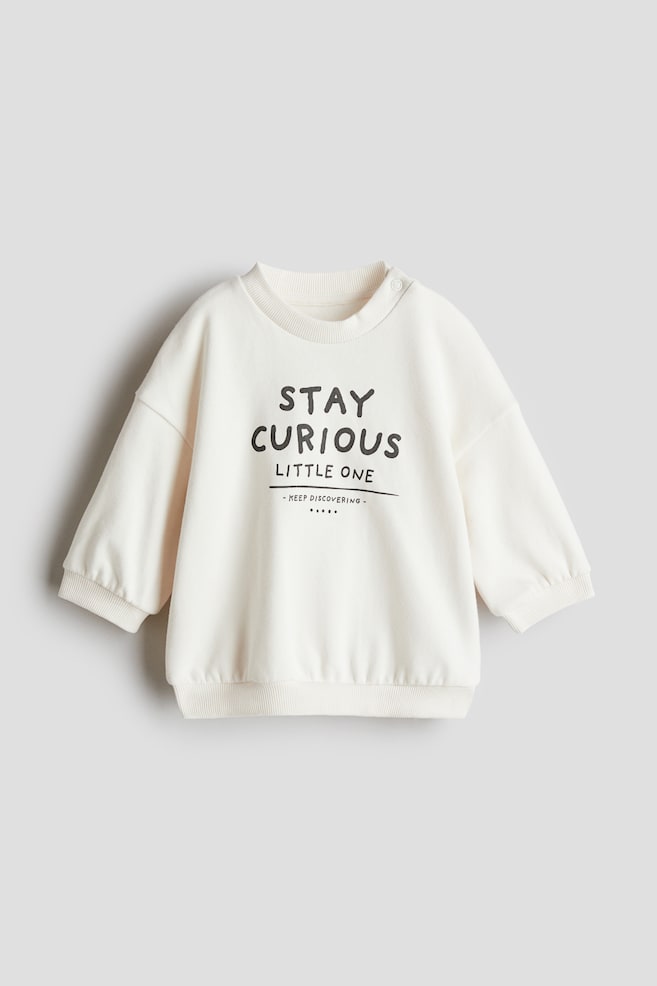 Printed sweatshirt - White/Stay Curious - 1