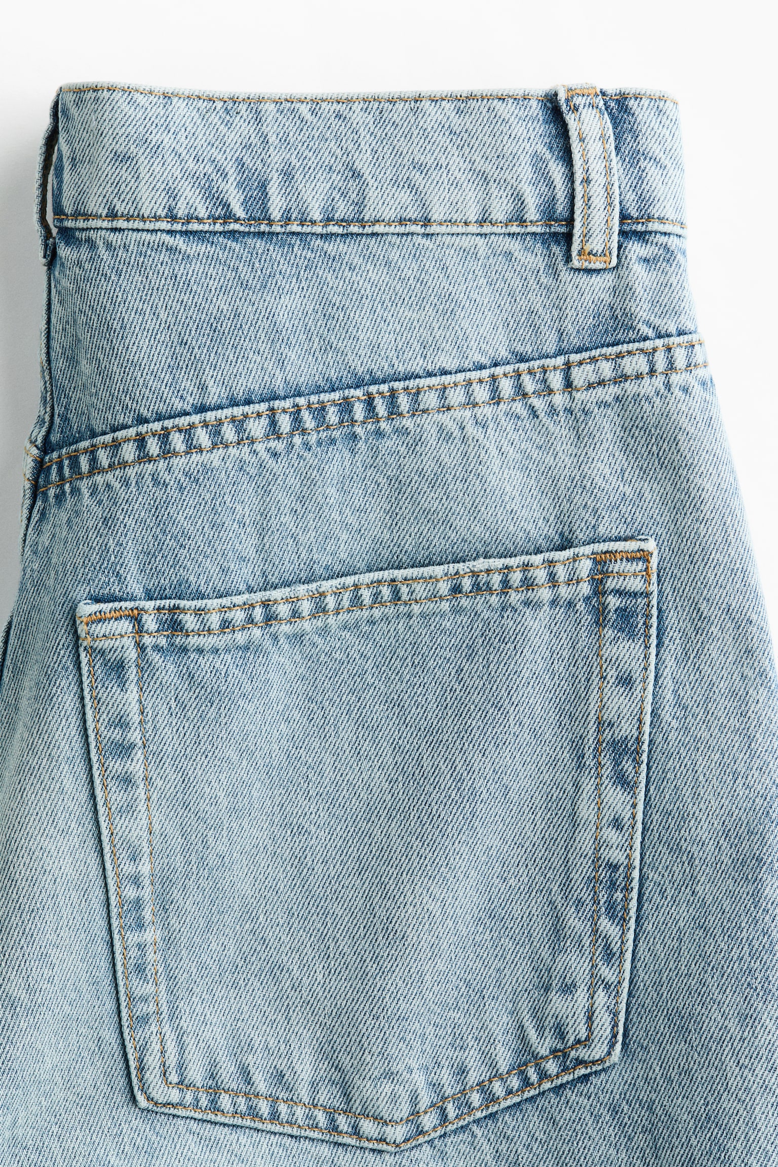 Straight Leg High Waist Jeans - Light denim blue - 3