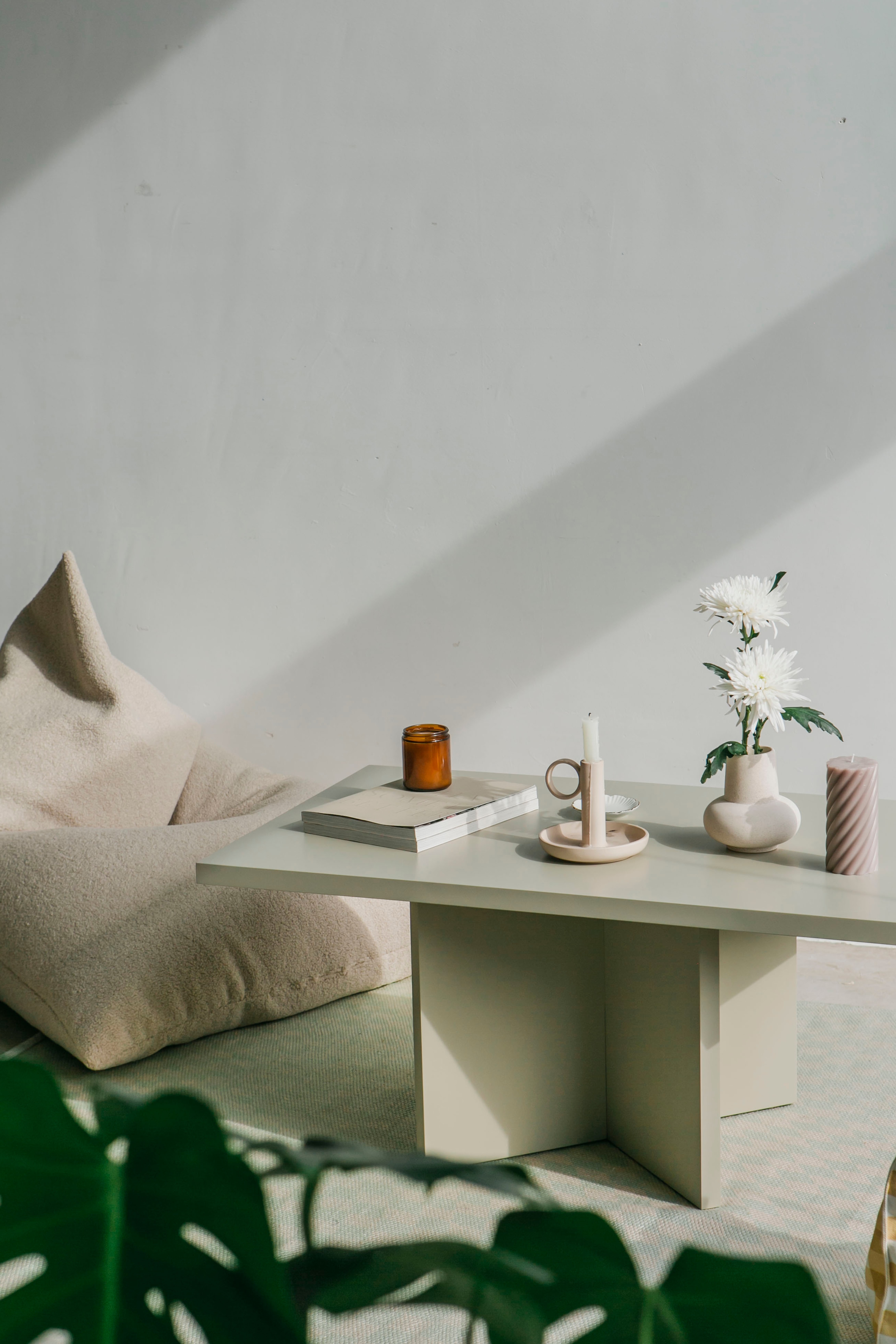 Coffee Table With Laminated Top - Taupe/Flame Red/Prussian Blue/Cedar Green