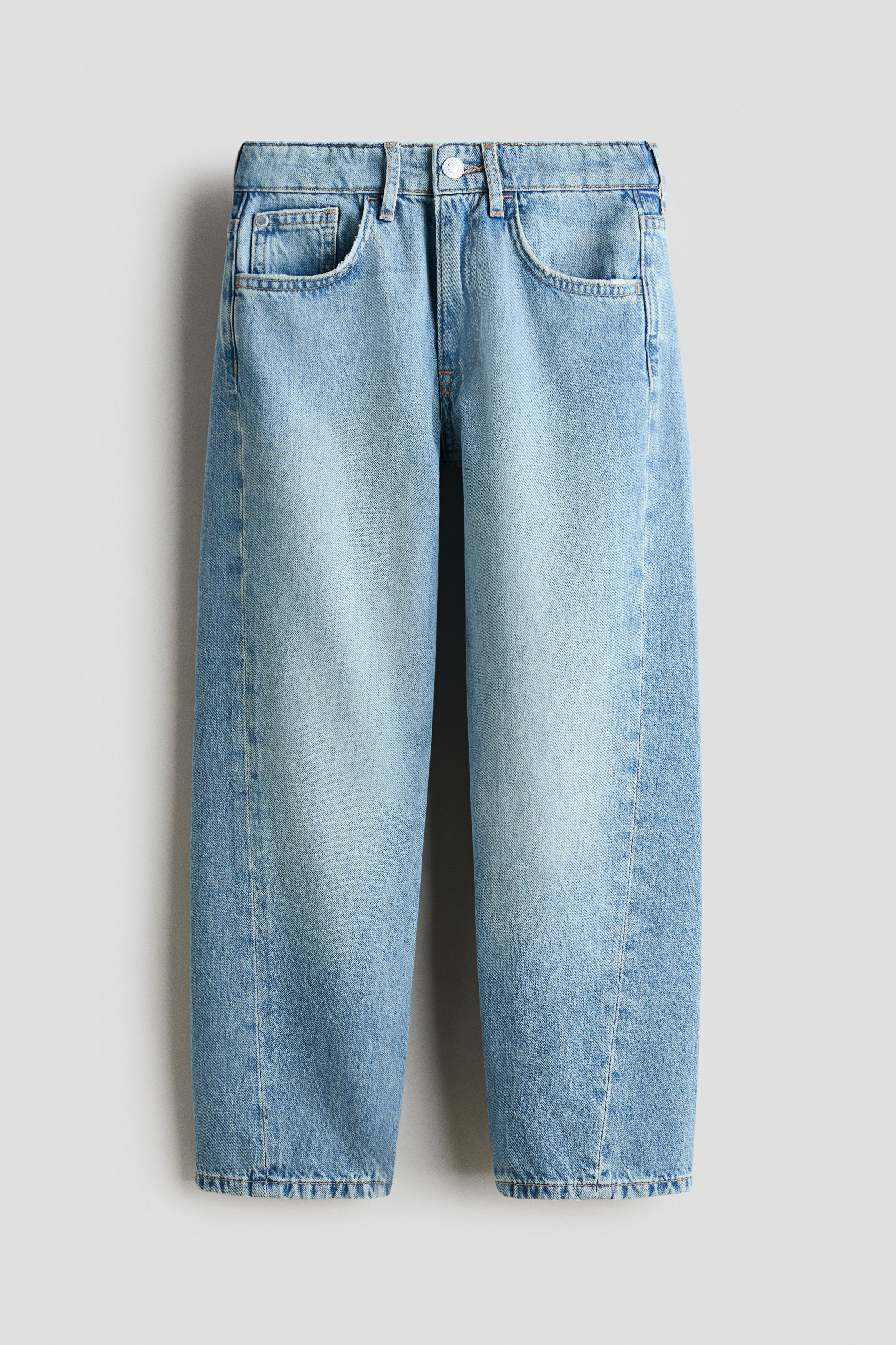 Loose Fit Jeans-Azul denim claro