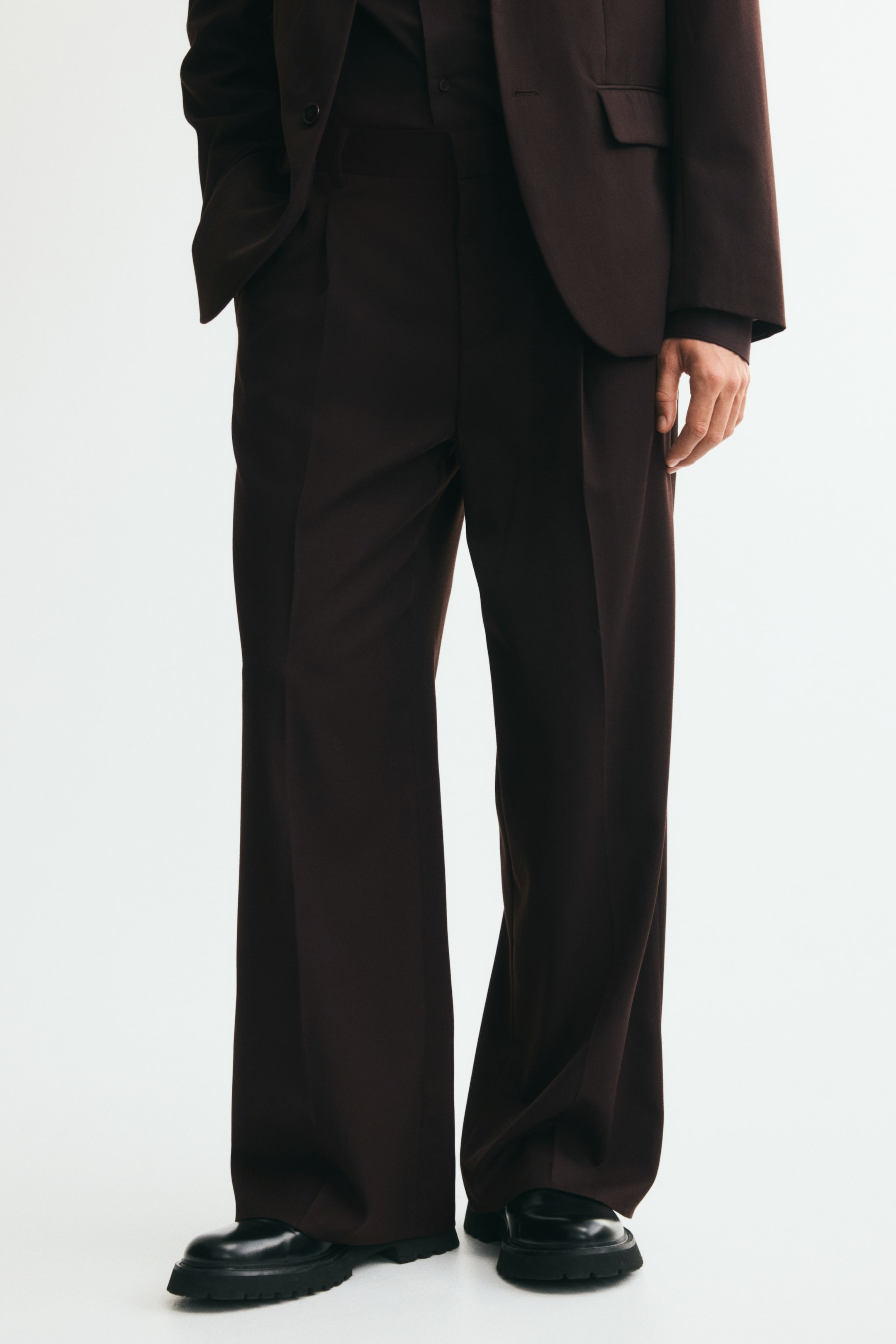 Loose-Fit Wool-Blend Suit Pants