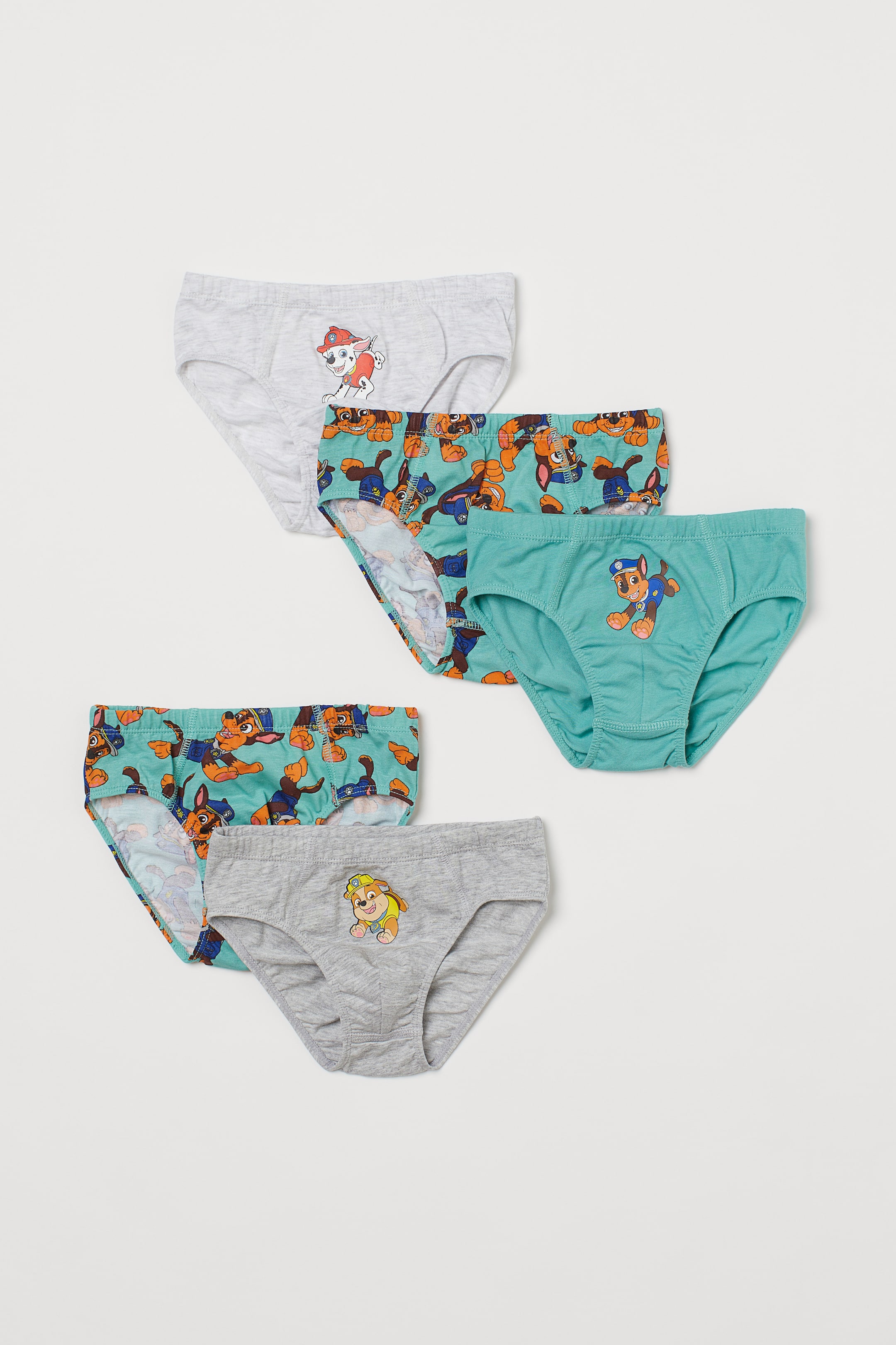 הצגת תמונה גדולה יותר: מארז 5 זוגות תחתוני בנים עם הדפס - טורקיז בהיר/מפרץ ההרפתקאות - Kids | H&M IL 1