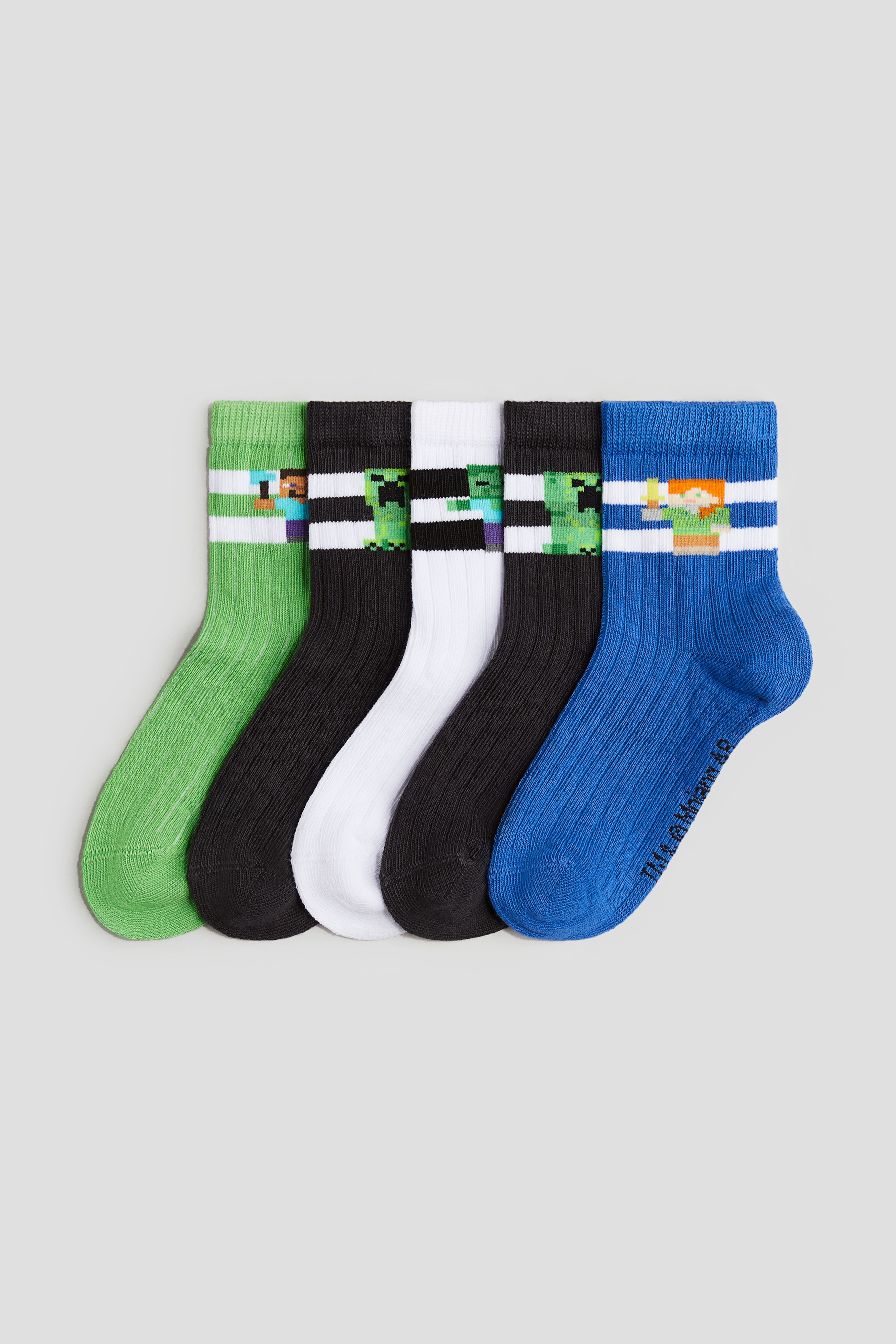 5 pack Patterned Socks