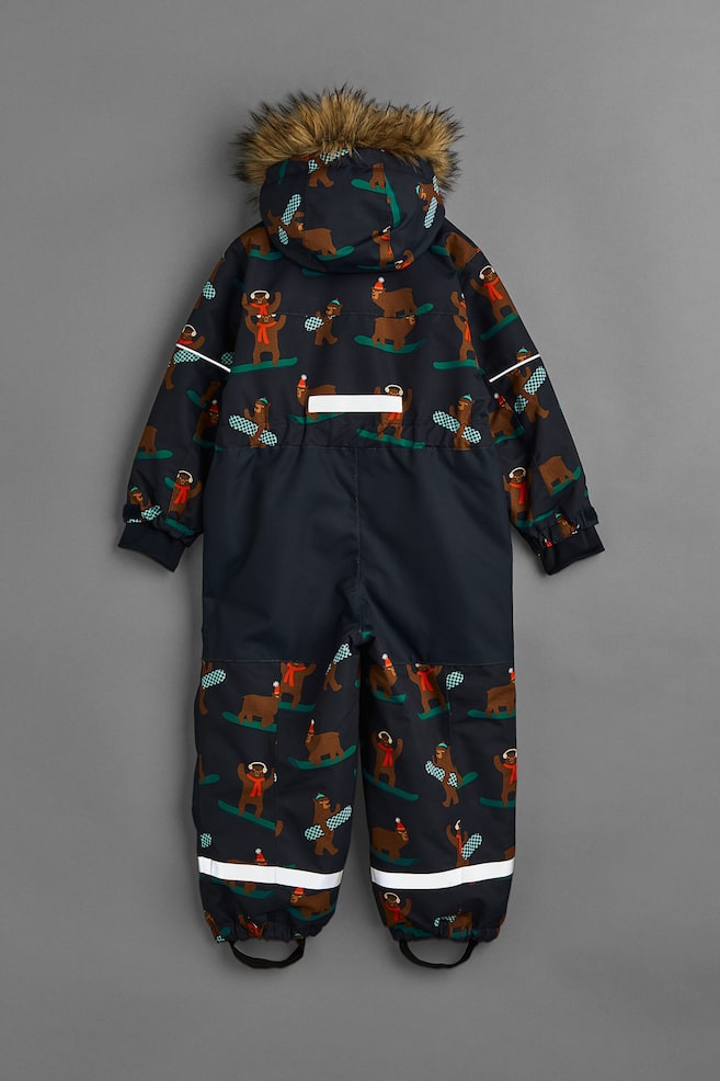 Wind and waterproof all-in-one suit - Navy blue/Bears/Brown - 3