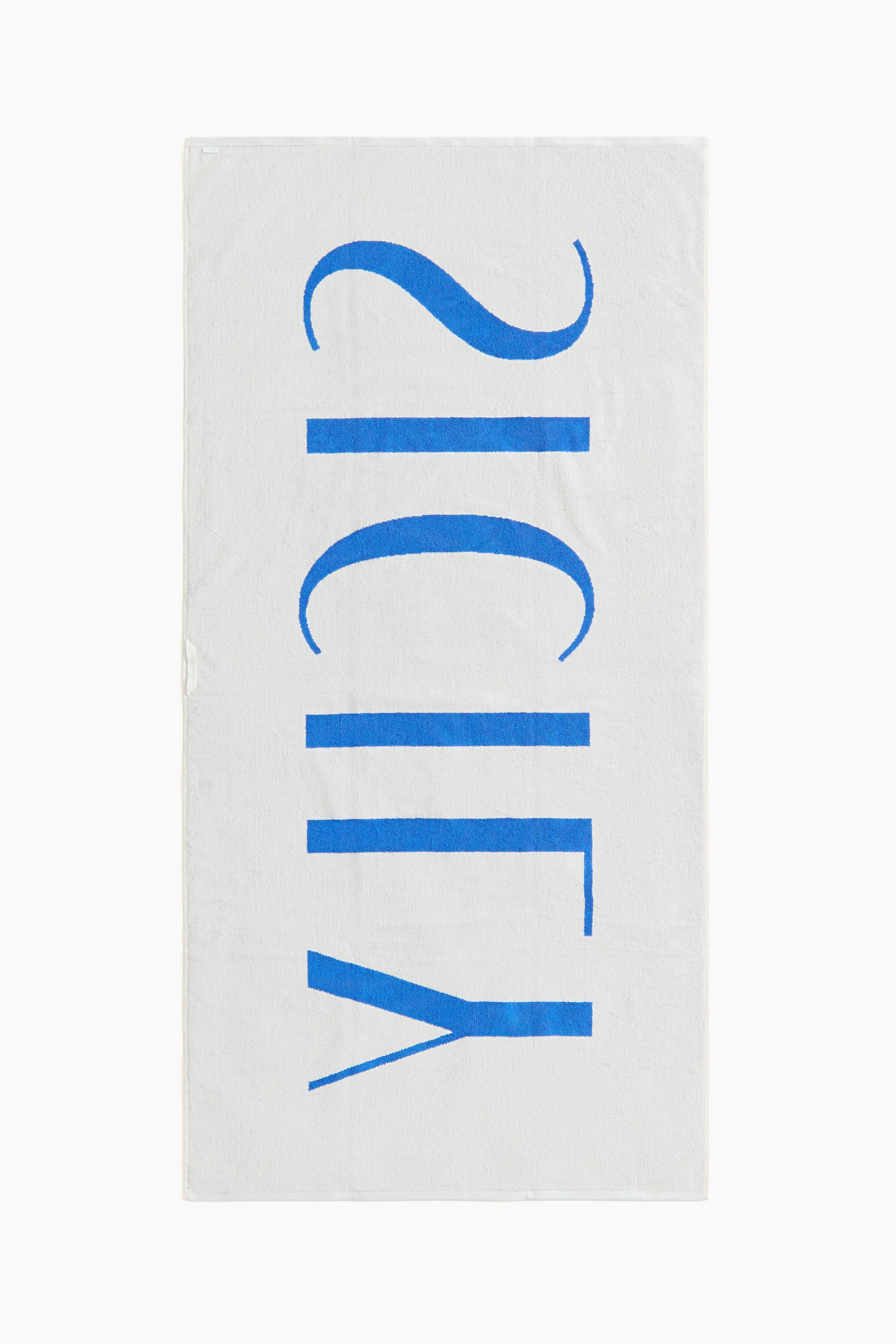 Text-motif cotton beach towel - 6