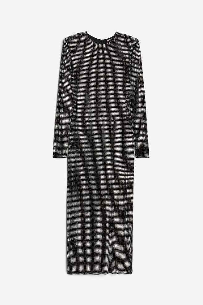 Robe ornée de strass - Noir/strass - 2