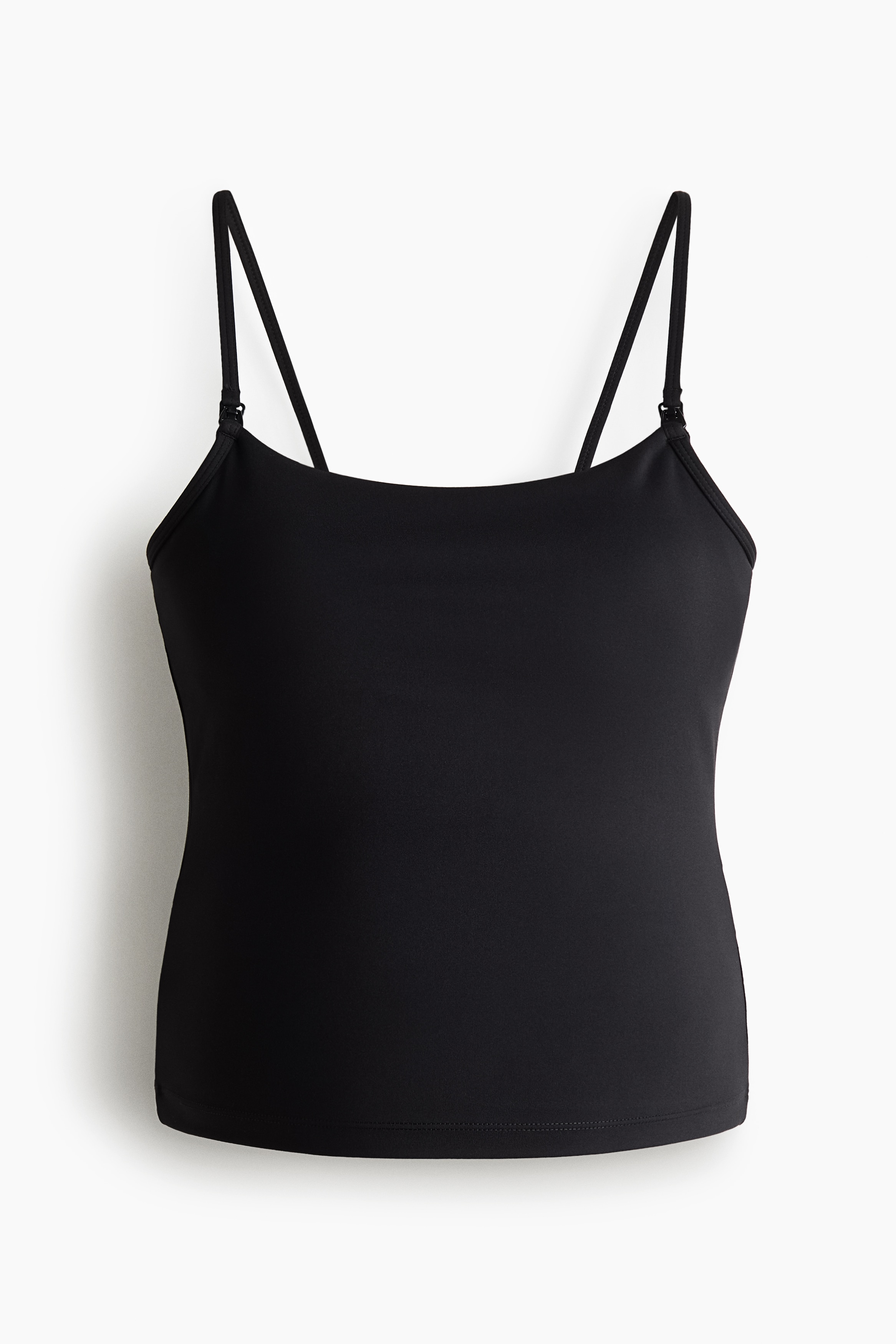 MAMA Top de lactancia deportivo con tirantes - Negro