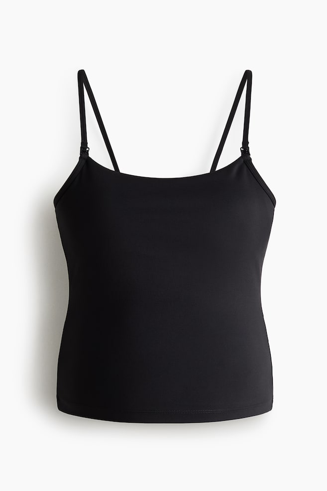 MAMA Nursing sports strappy top - Black - 1