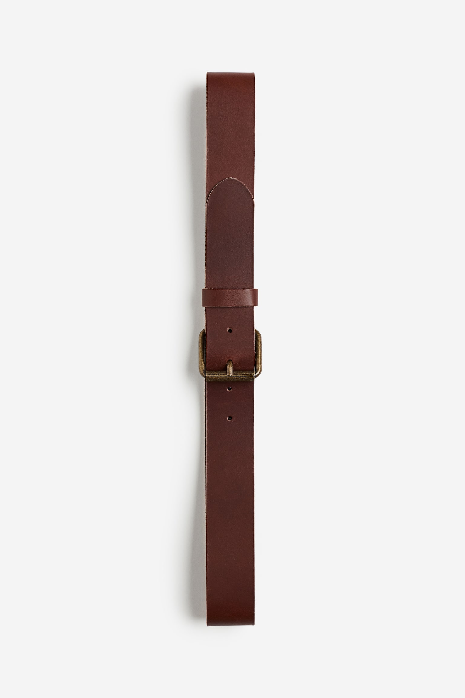 Leather belt - Brown/Black - 1