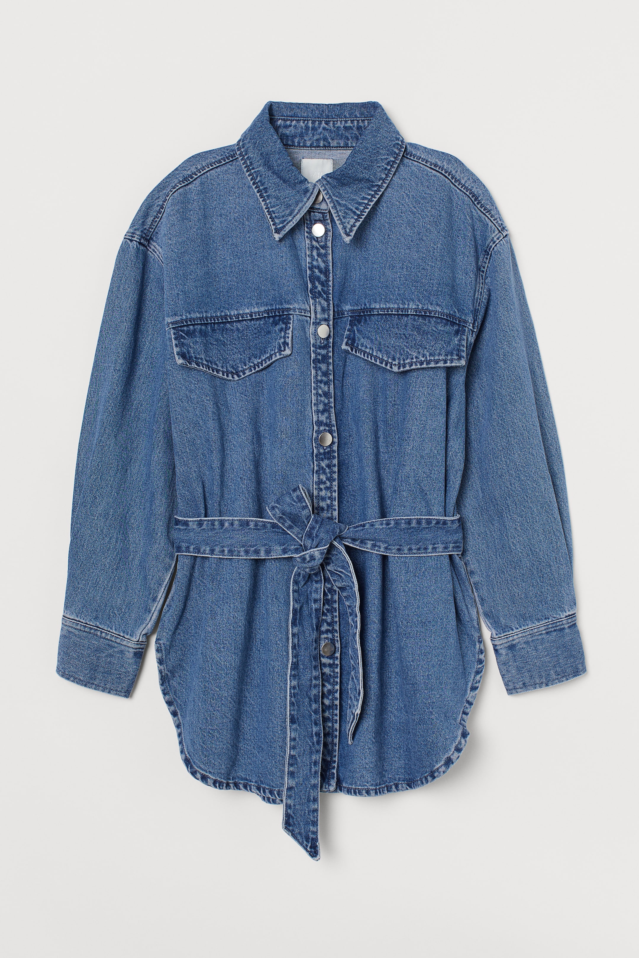 View larger image: Denim shacket - Denim blue - Ladies | H&M GB 1