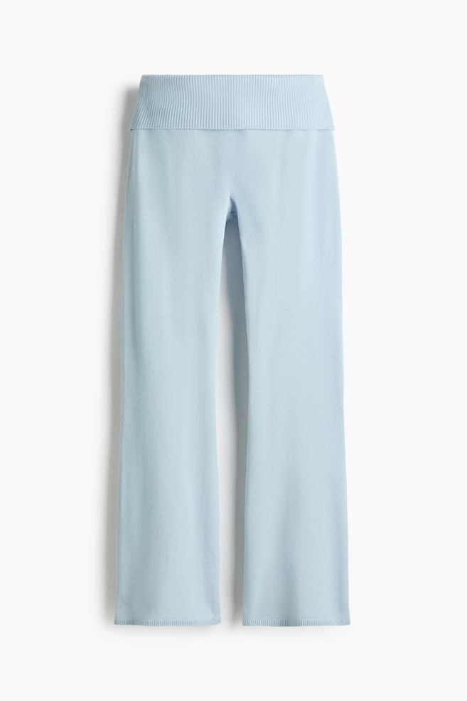 Knitted yoga pants - Light blue/Dark brown/Navy blue/Burgundy - 1