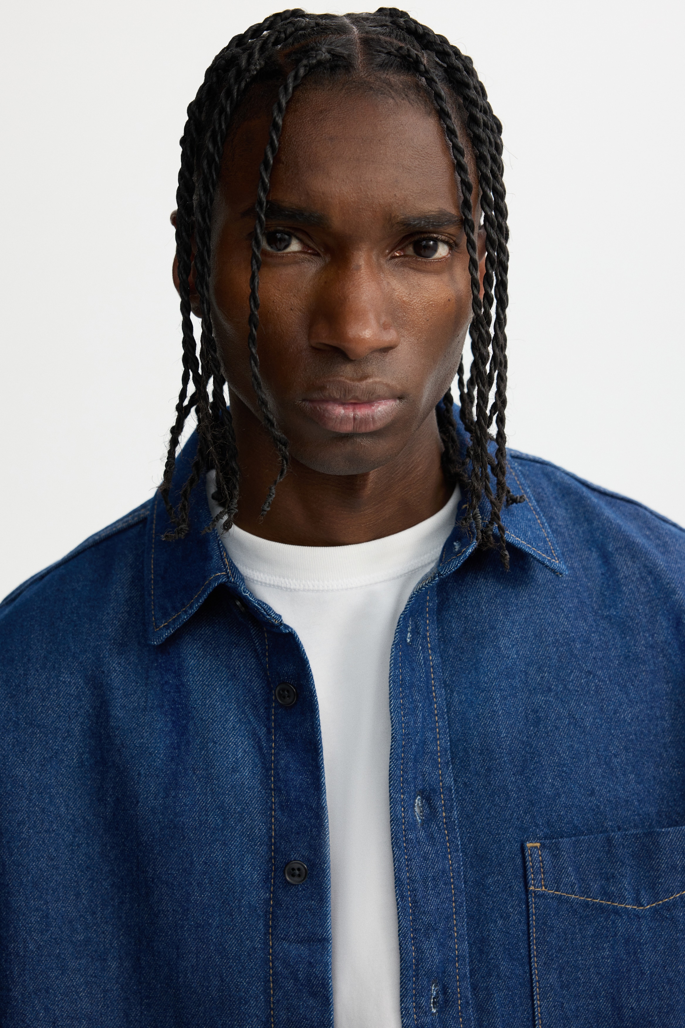 ルーズフィット デニムシャツ - ダークデニムブルー - Men | H&M JP