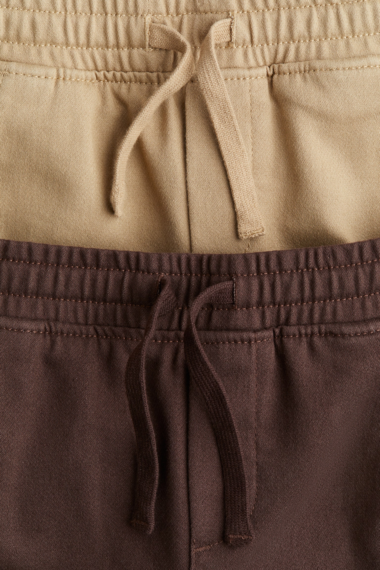 Детские брюки H&M 2-Pack Cargo, цвет: Коричневый / Бежевый — фото 3