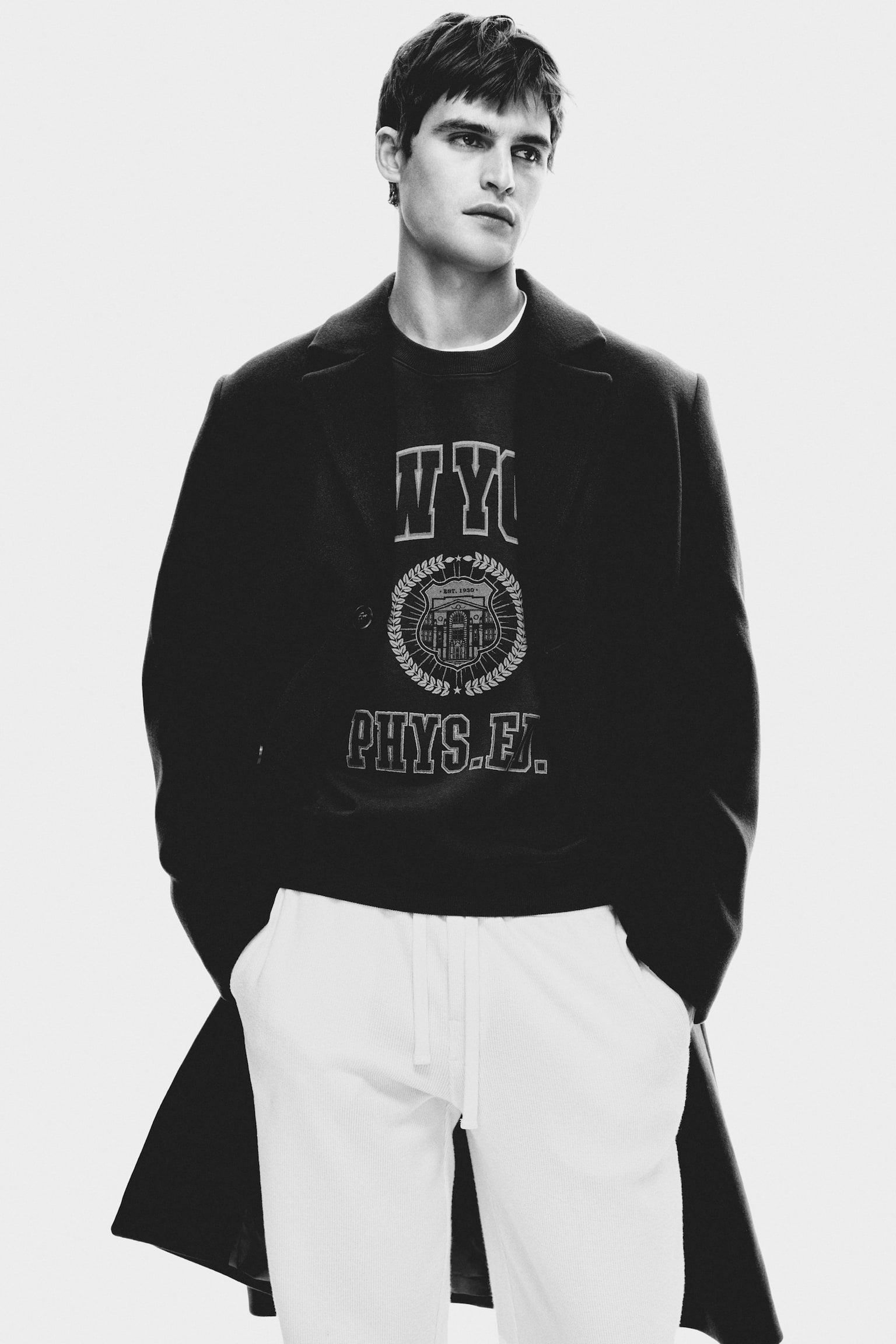 Single-breasted wool-blend coat - Dark khaki green - 4