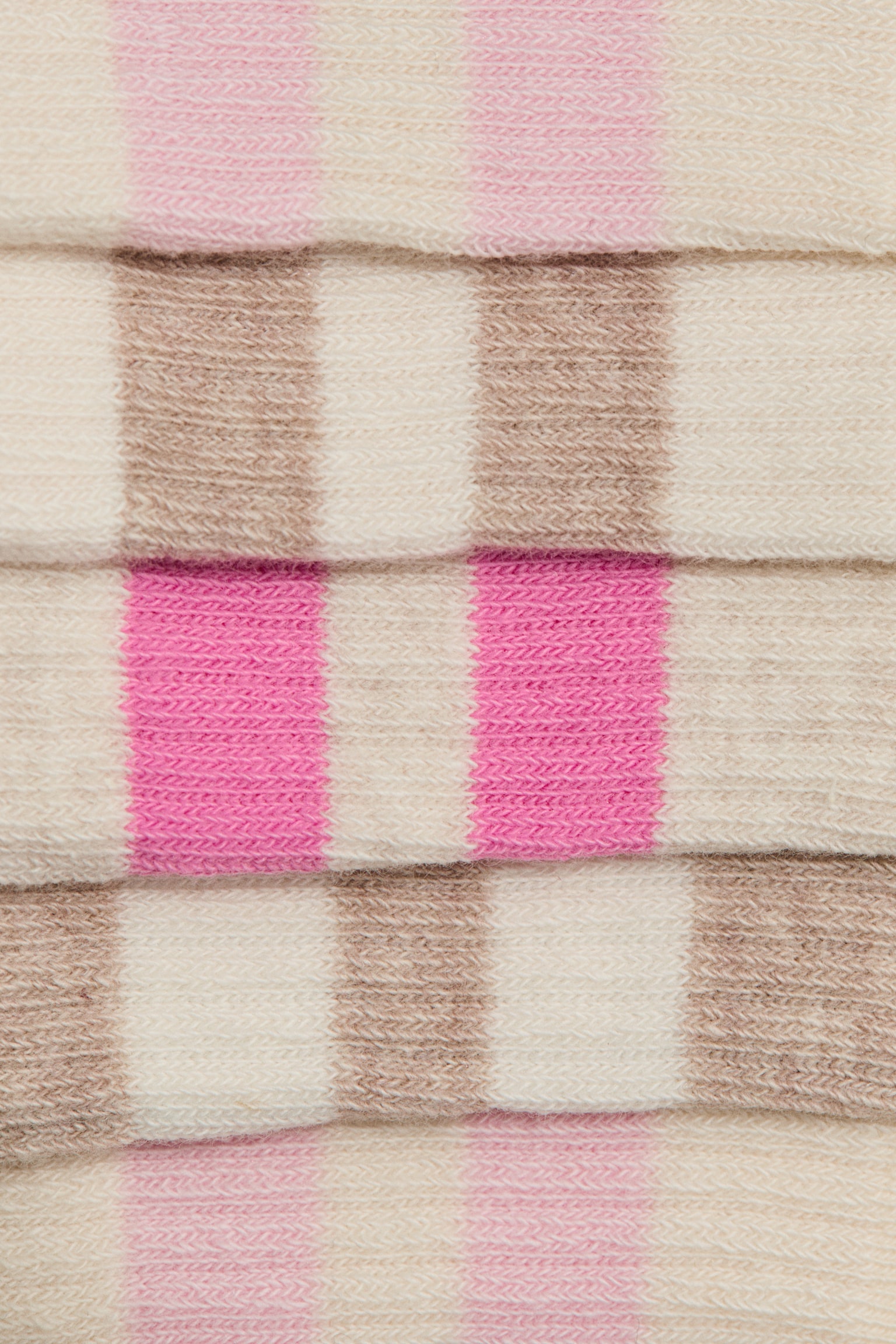 5-pack socks - White/Pink/Light grey marl/Black/White - 3